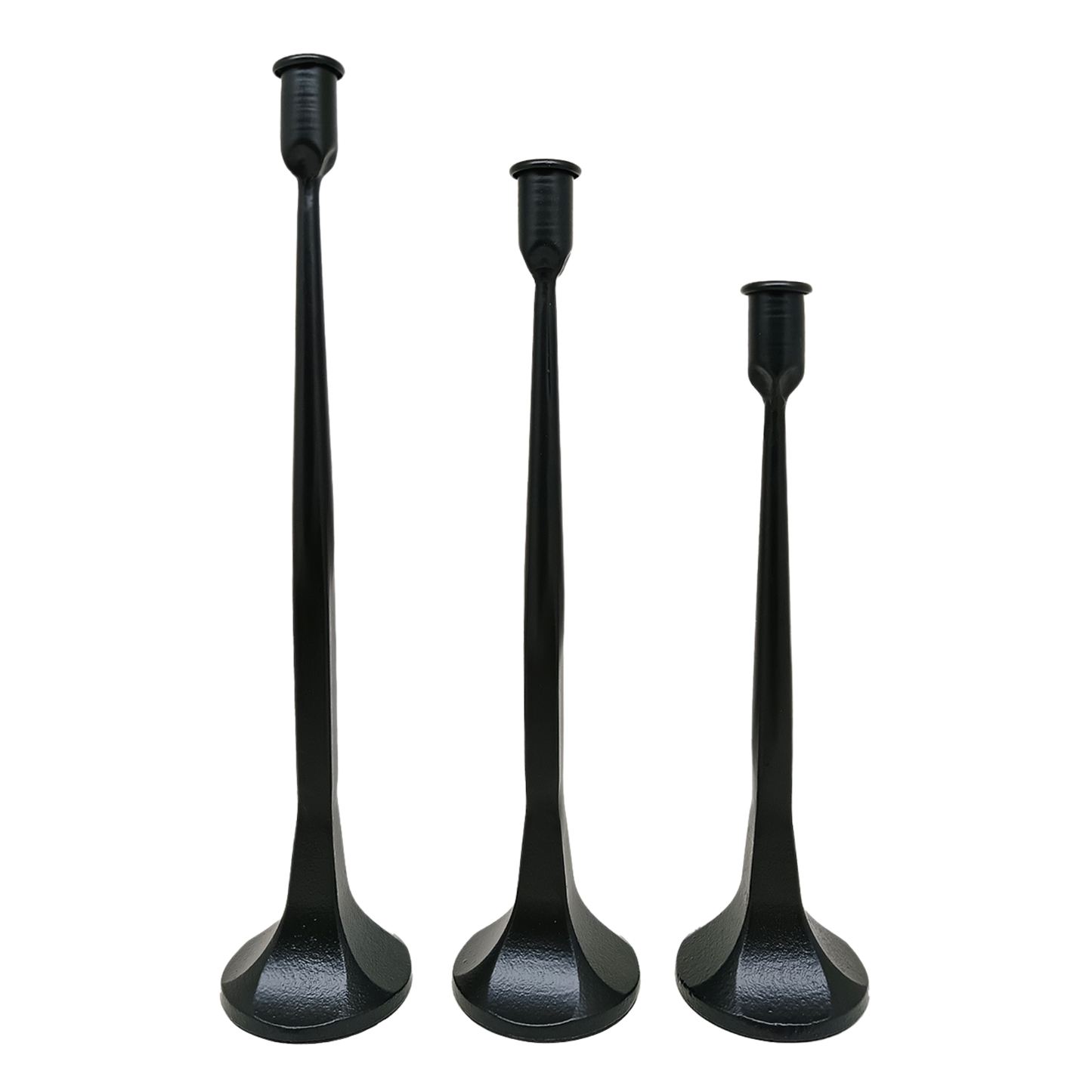 Cast Iron Taper Candle Holders, Set of 3 - Home Decor -