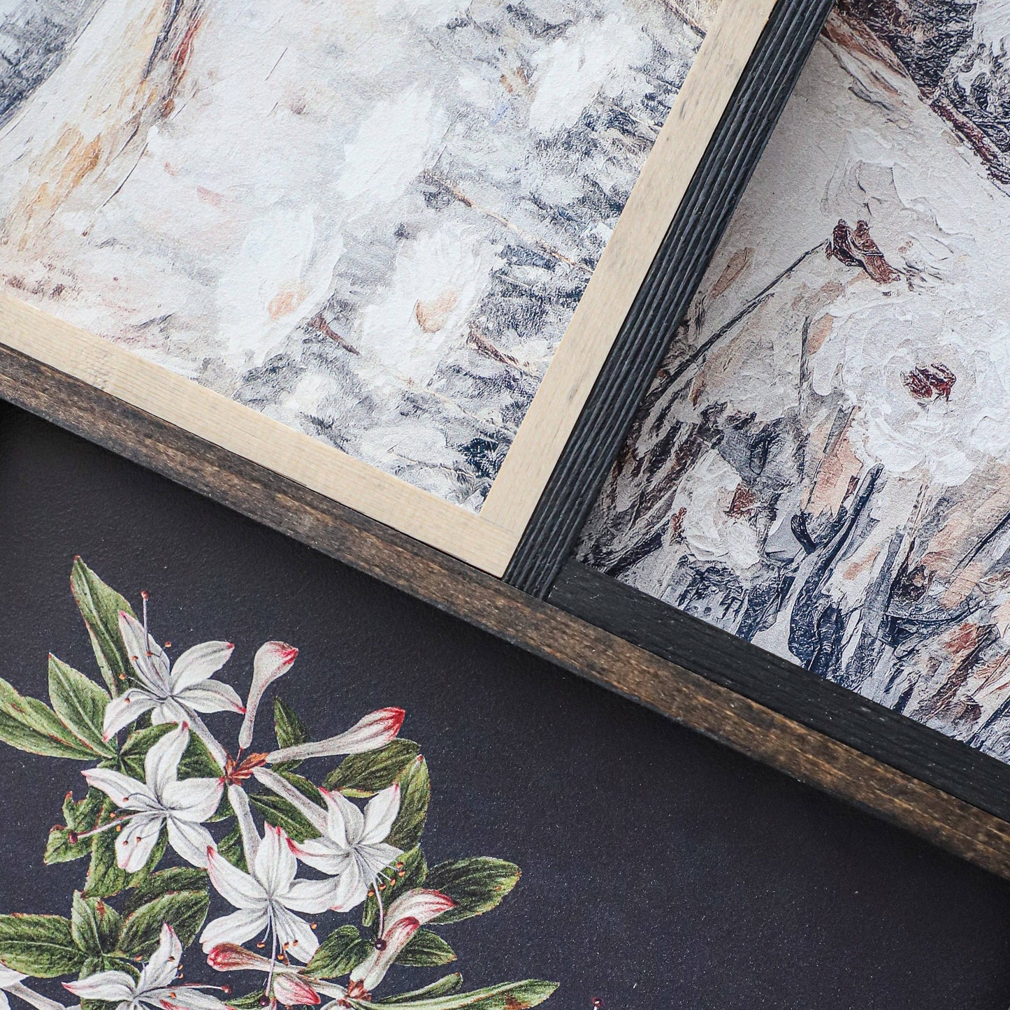 Vintage Print Framed | Wildflower Field Painting A32 -