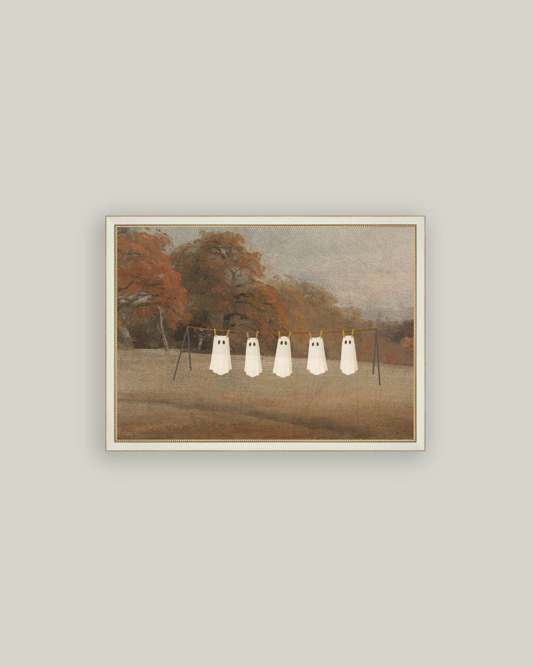 Haunted Laundry Framed Antique Art -