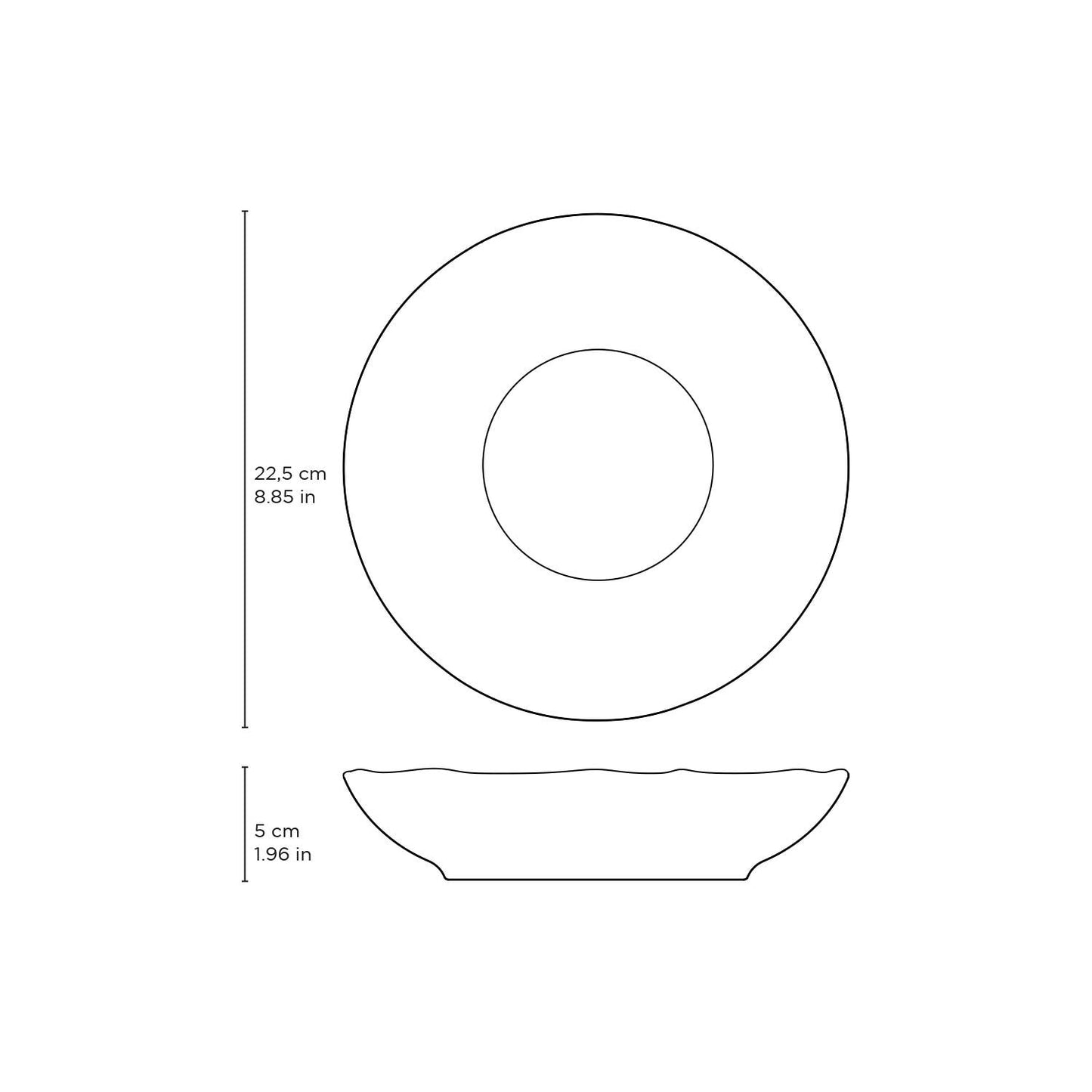 Bio Stoneware Campestre Salad Bowl, 28 Oz -