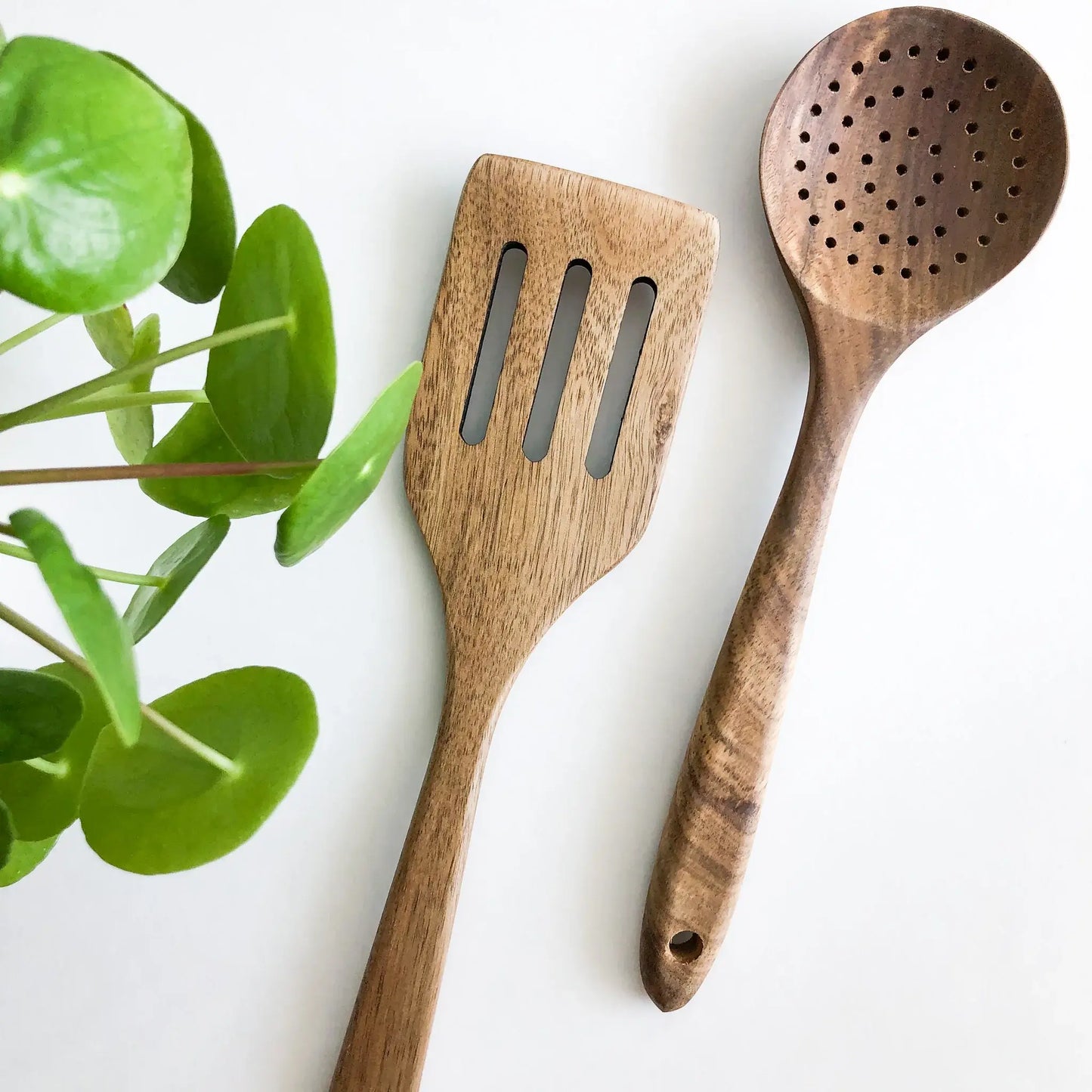 Natural Acacia Wood Kitchen Utensil Set -