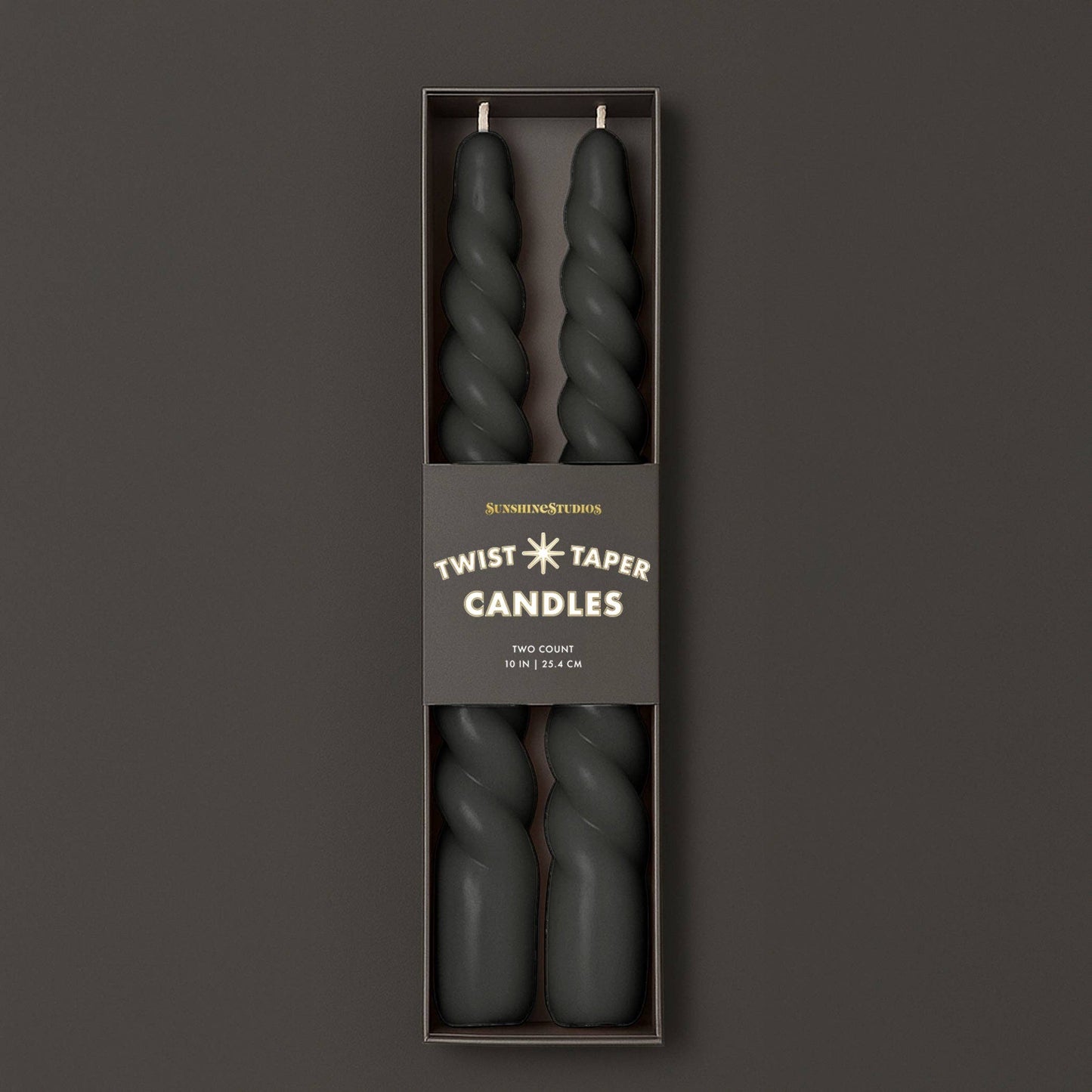 Twist Taper Candles | Black | Halloween -