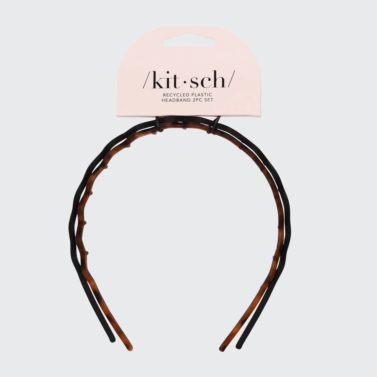 Zig Zag Headband 2pc - Black & Tort -