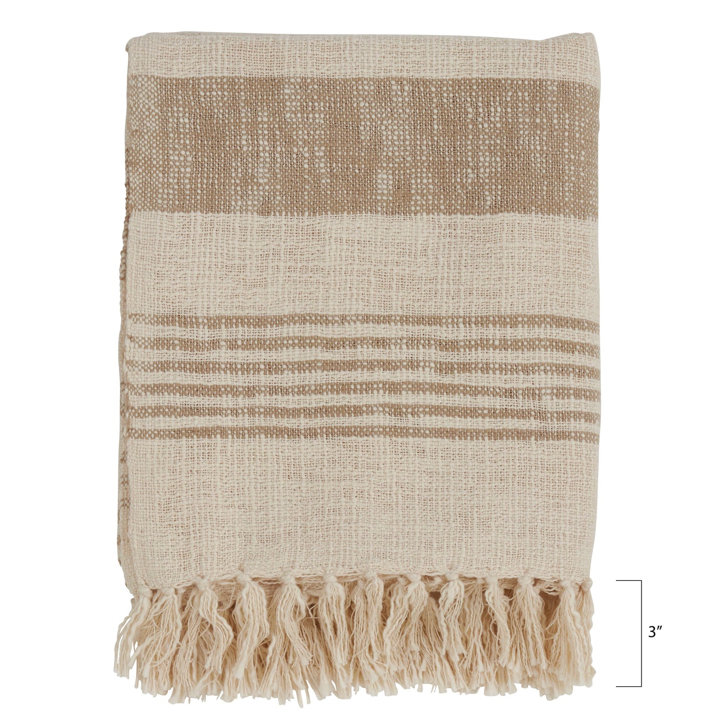 Striped + Tasseled Throw -