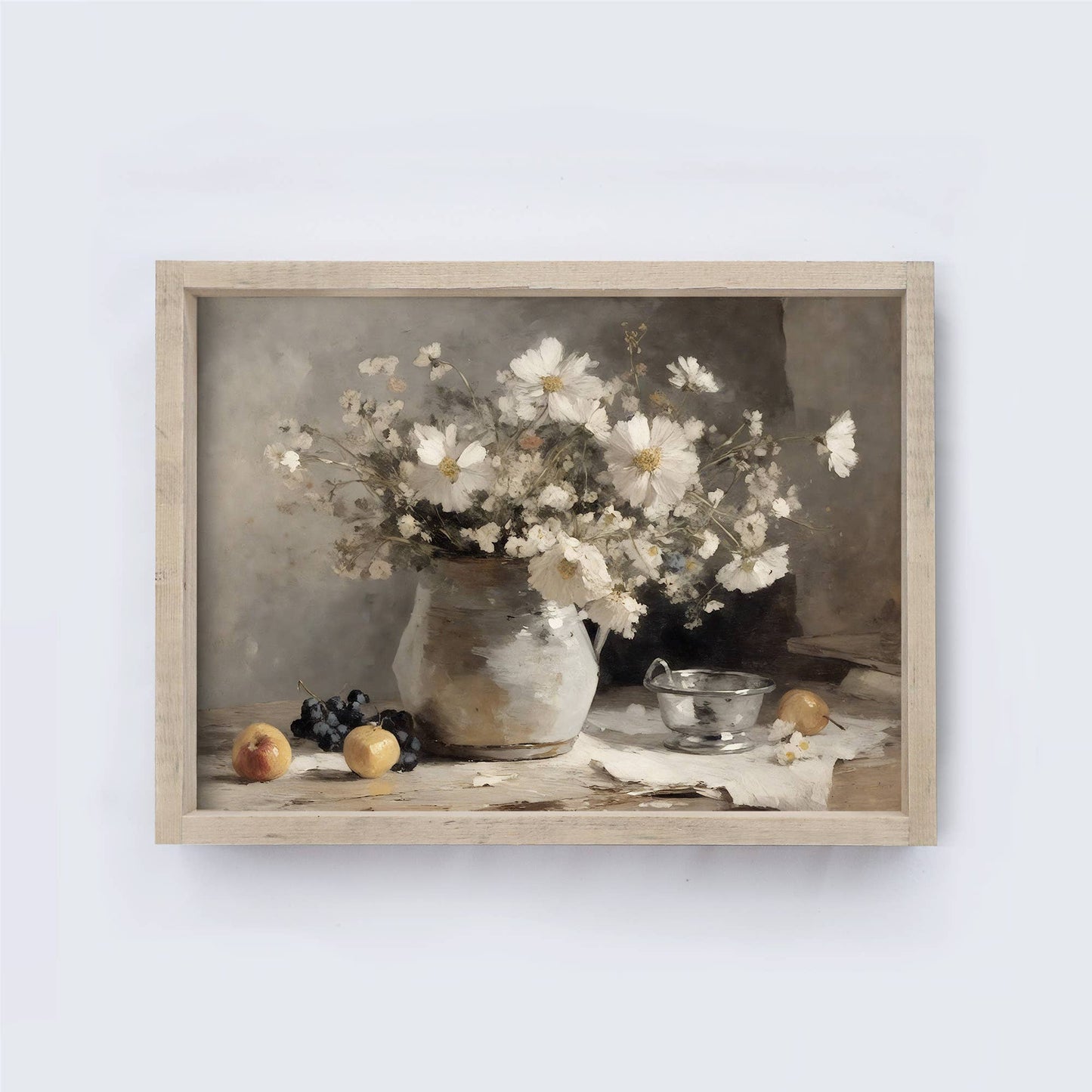Vintage Flower Fruit Still Life Print Framed Wall Art A239 -