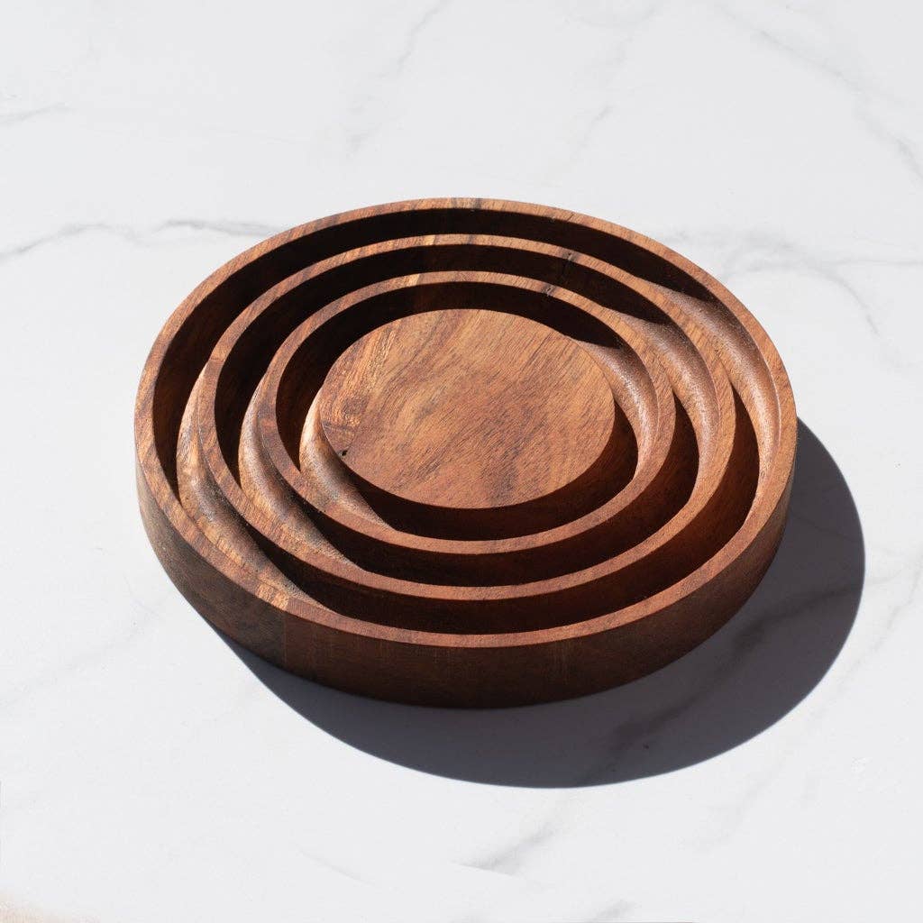 Round Wood Trivet -