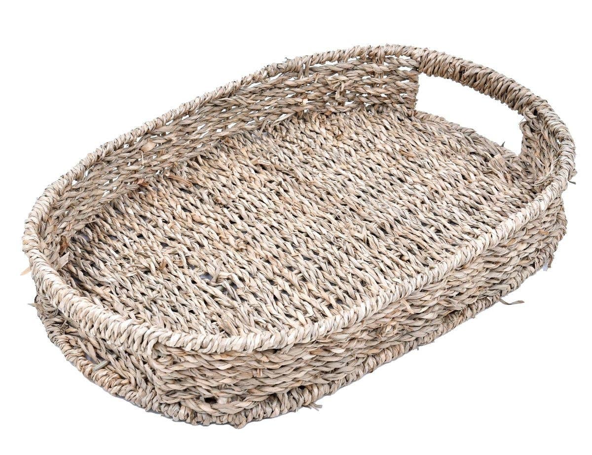 WG-1011 - Large Oval Seagrass Tray - Decorative Trays