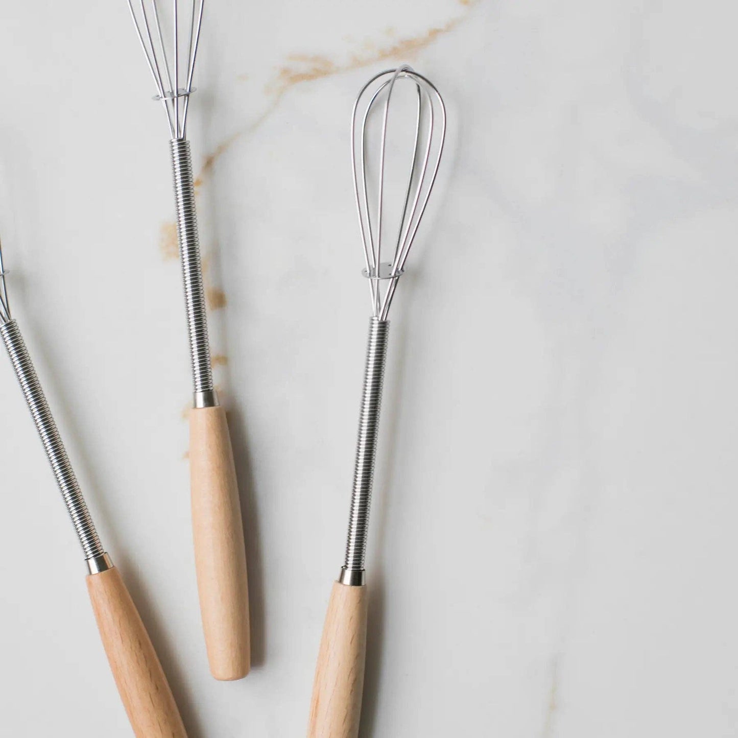 Vintage Mini Whisk with Wood Handle -