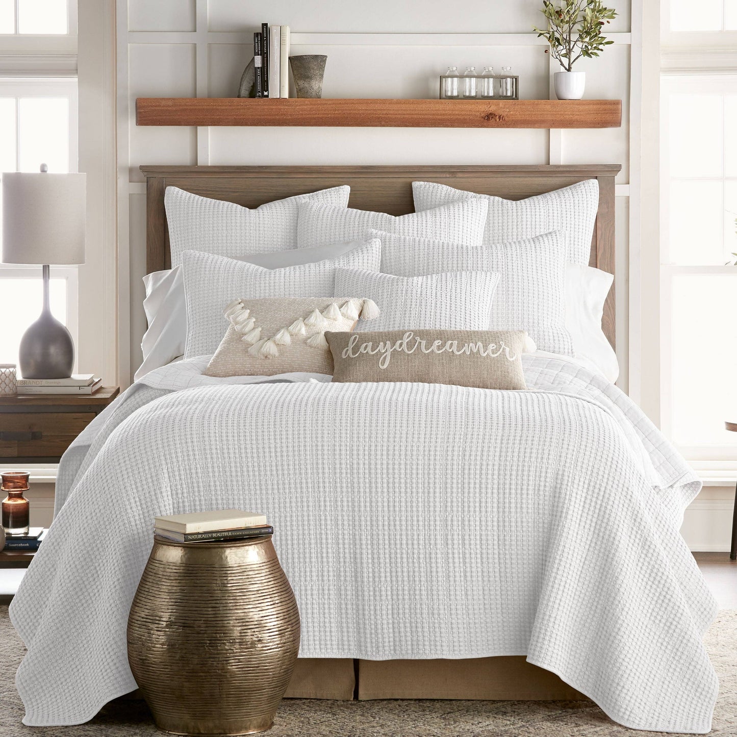 Mills Waffle Square Pillow - Uncategorized