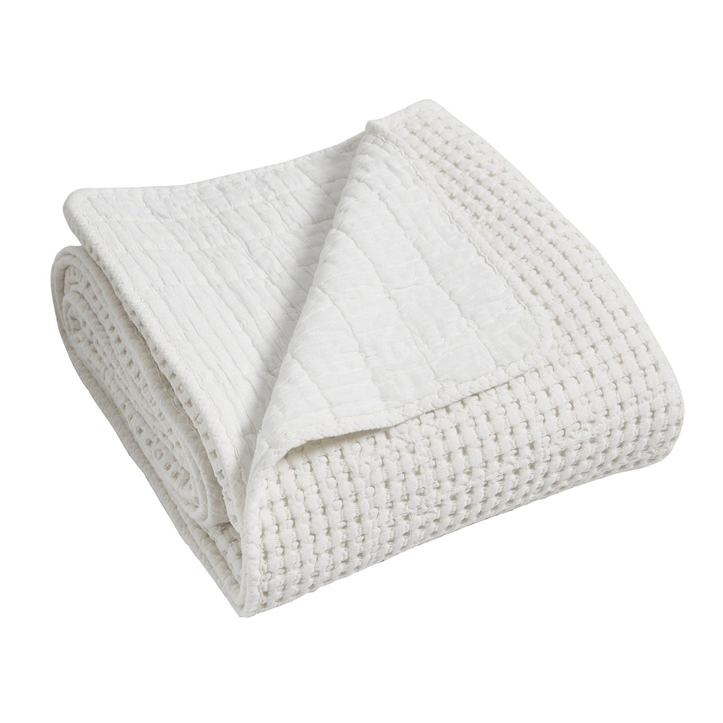 Mills Waffle Quilted Throw - Blankets