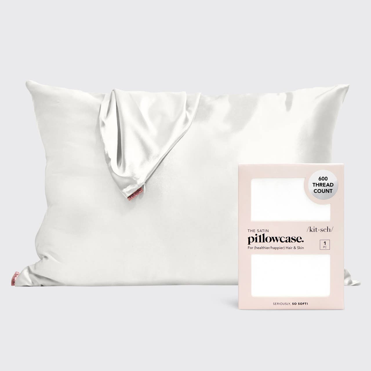 Satin Pillowcase Standard - Ivory -