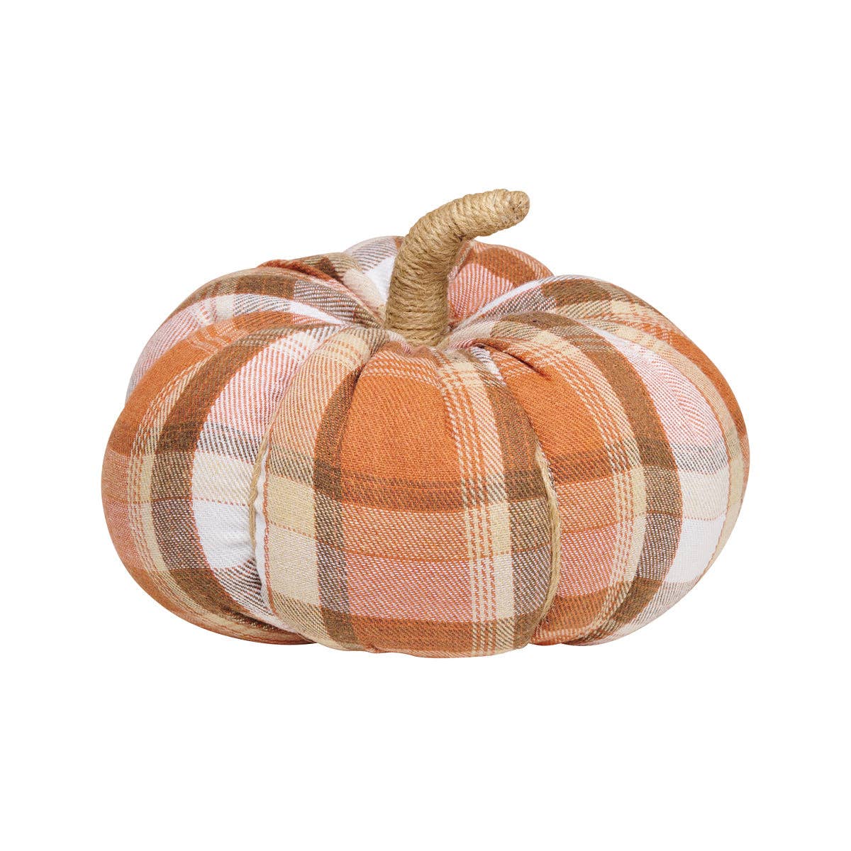 CF-3145 - Lrg. Autumn Plaid Fabric Pumpkin -