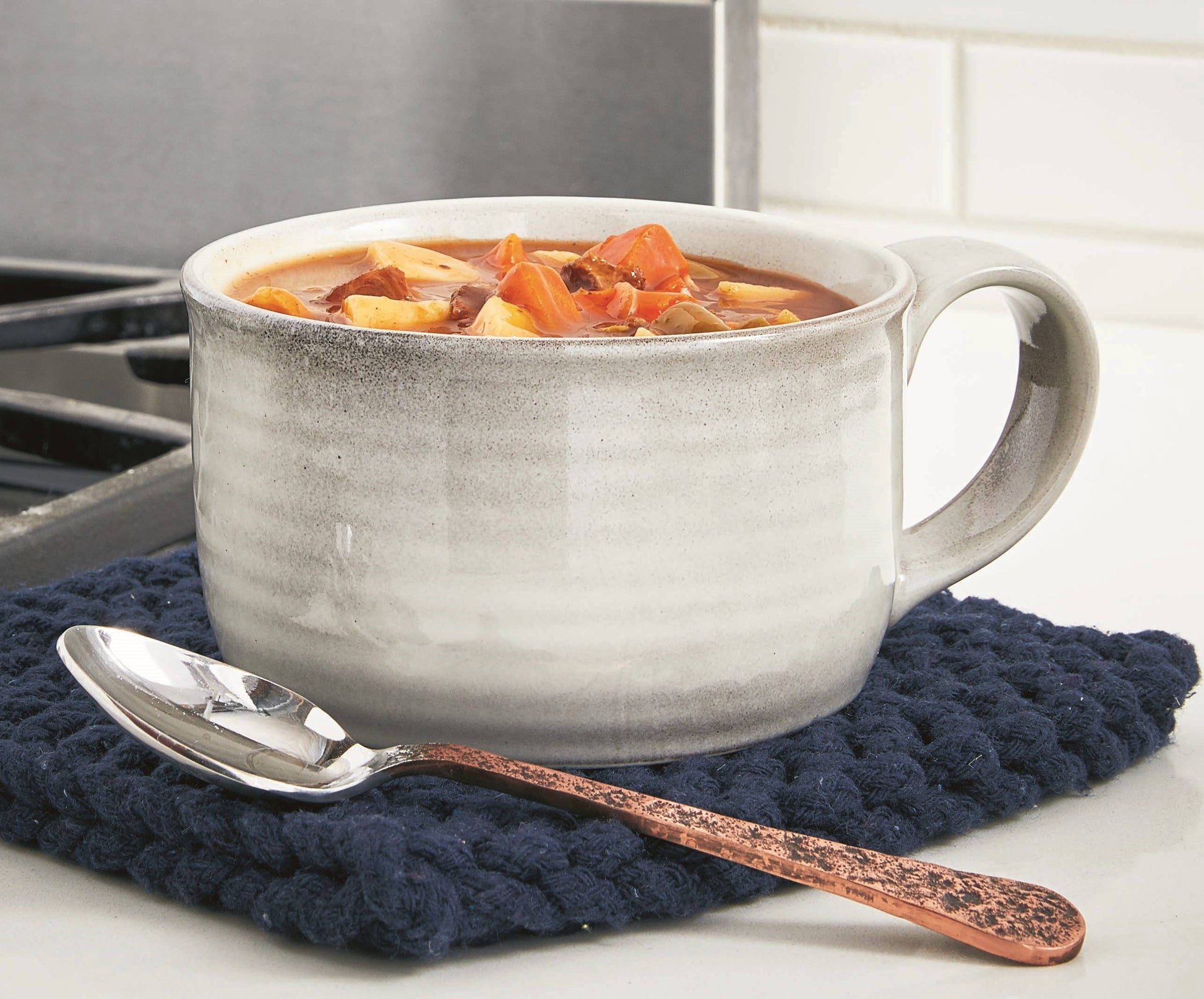 Crochet Trivet Olive Cotton Everyday -