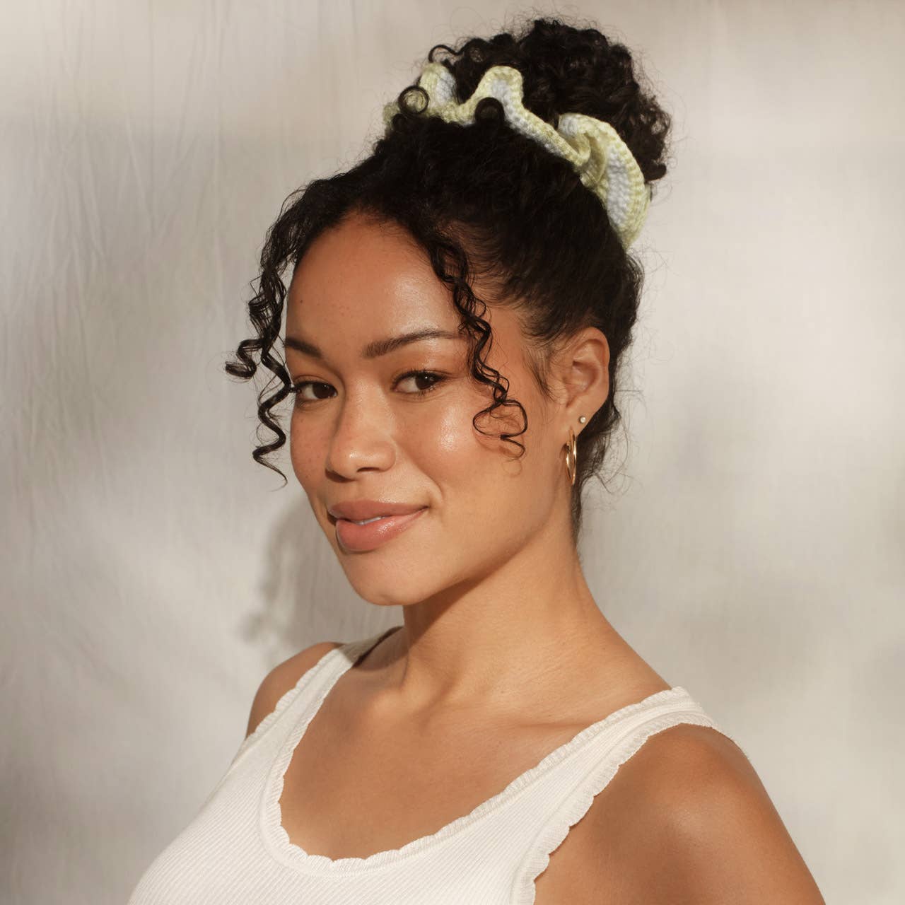 Crochet Scrunchie - Butter Yellow -