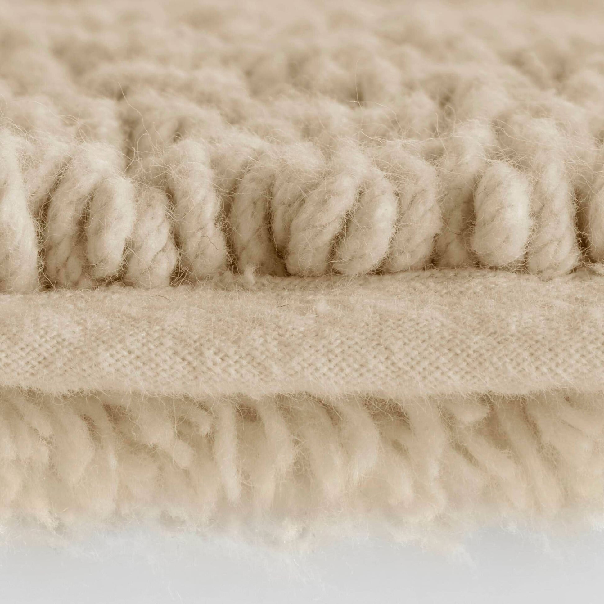 100% Cotton Tufted 3000 GSM Reversible Bath Rug, Natural -