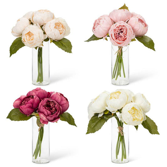 Full Peony Bouquet - 10"H -