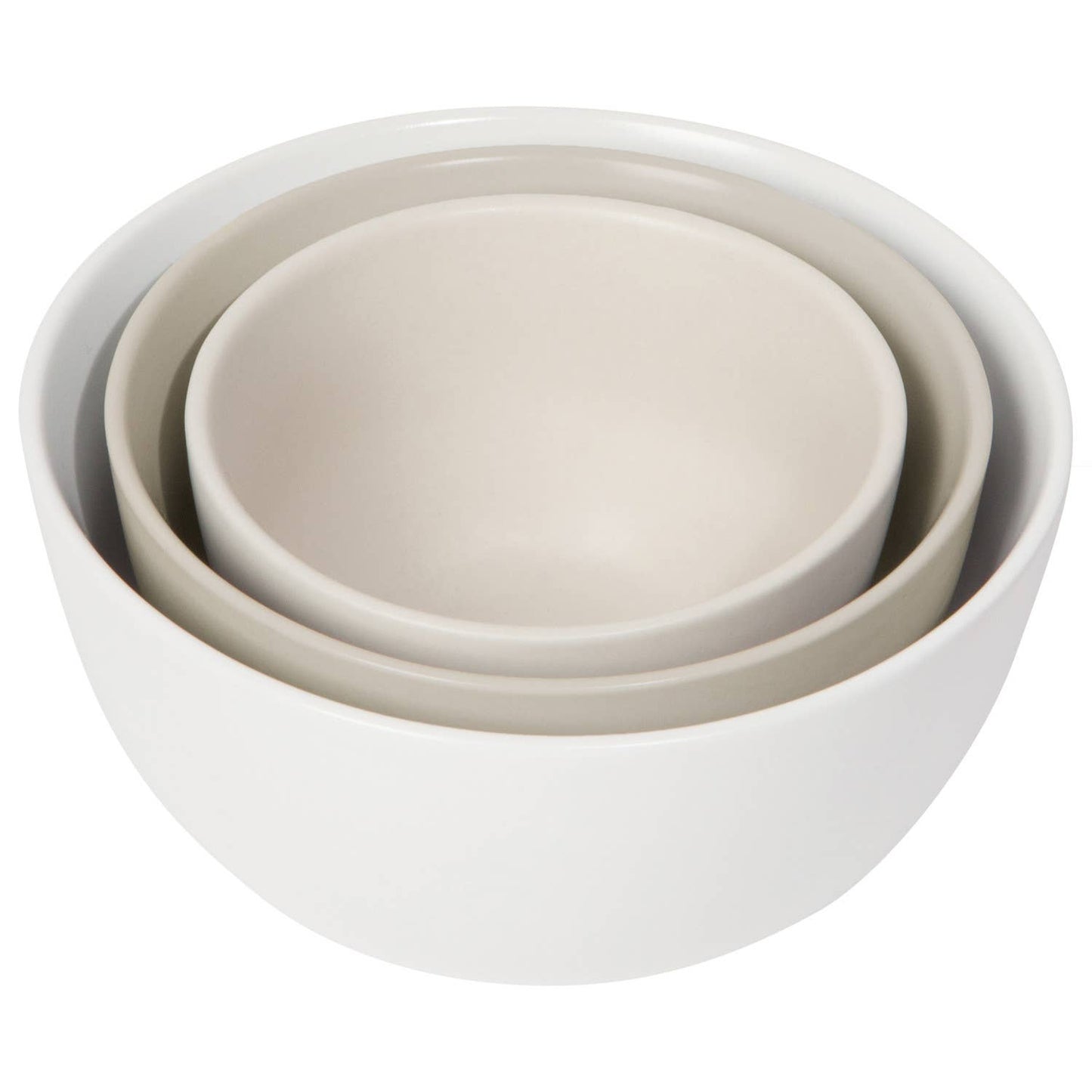 Matte White Prep Bowl Set of 3 -