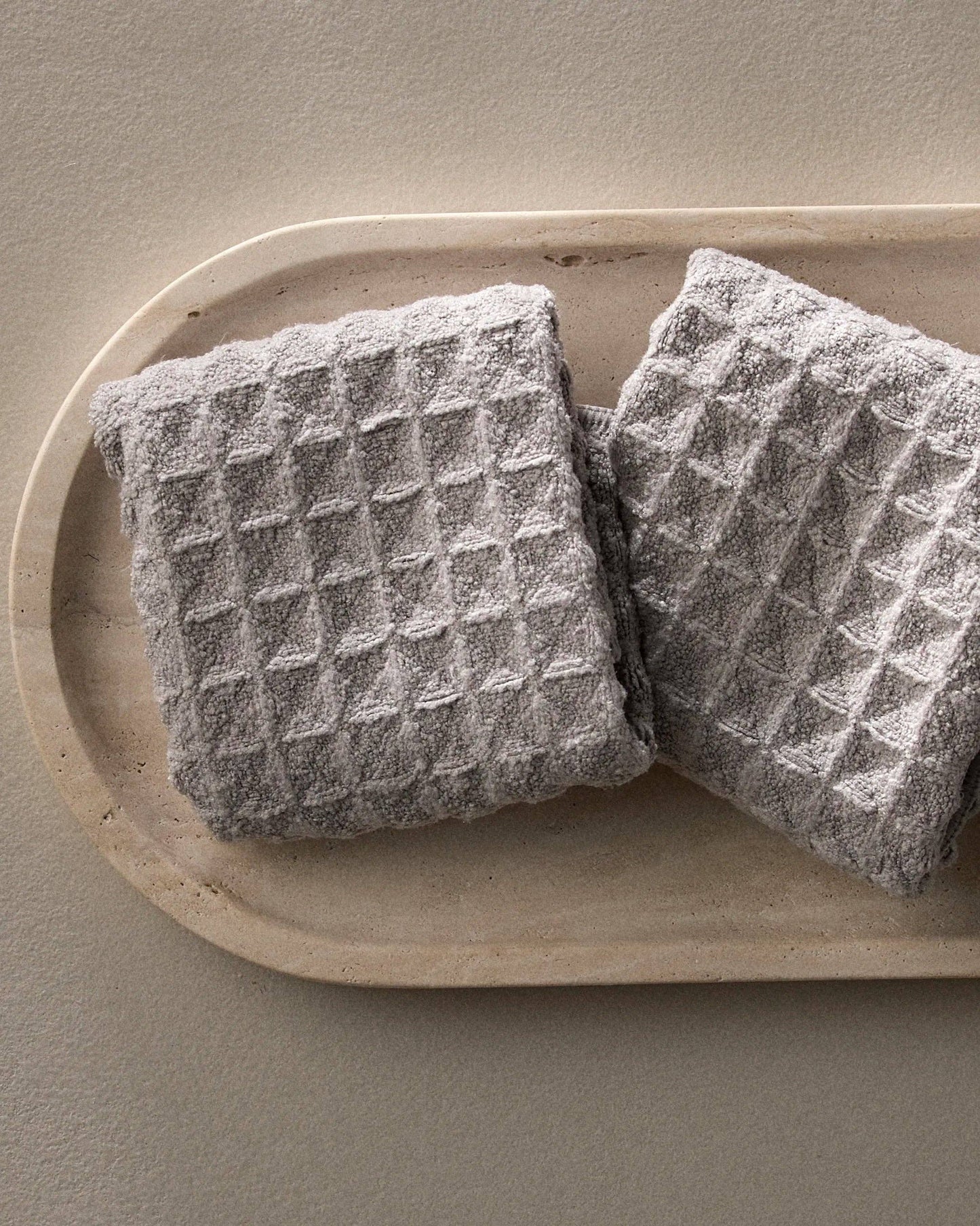 Stone Waffle Washcloth Set - Washcloths