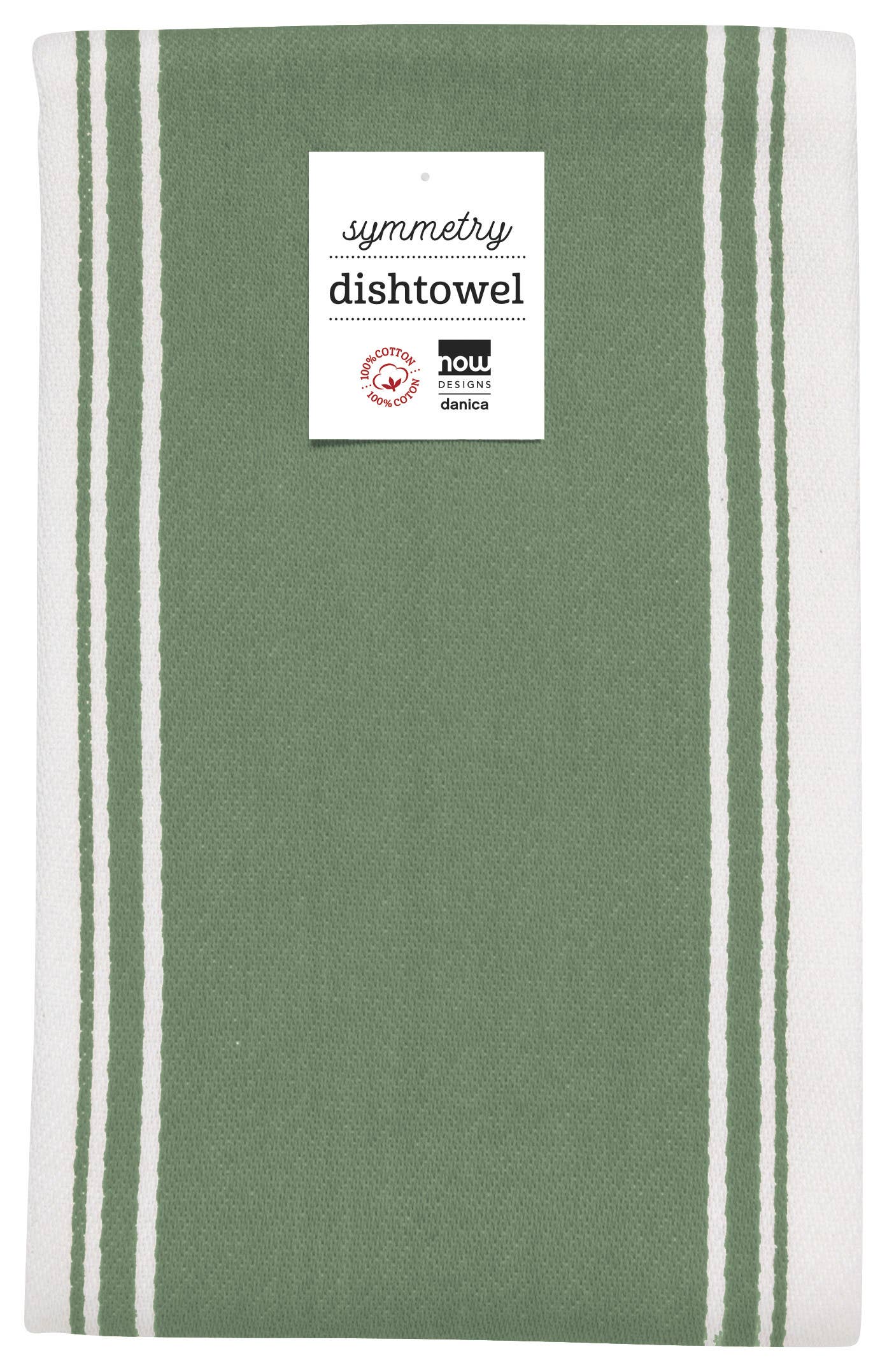 Symmetry Elm Green Dishtowel -