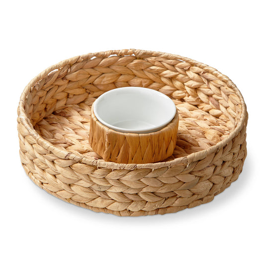 Water Hyacinth Chip & Dip Natural Everyday, Summer -
