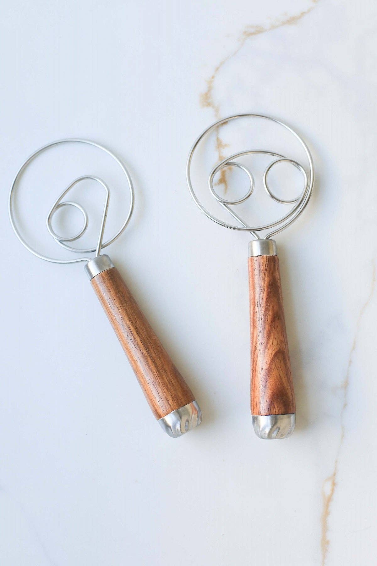 Rosewood Wooden Handle Dough Whisk -