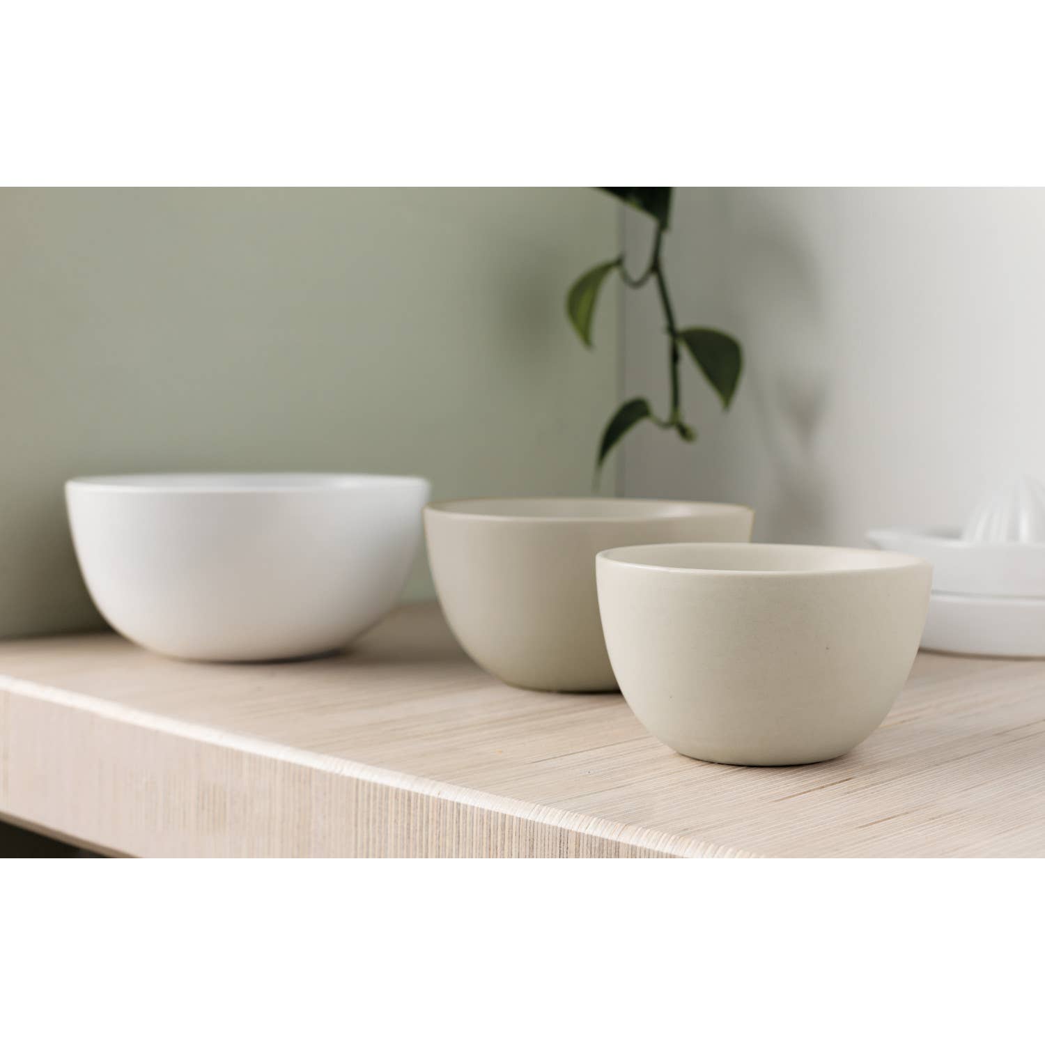 Matte White Prep Bowl Set of 3 -