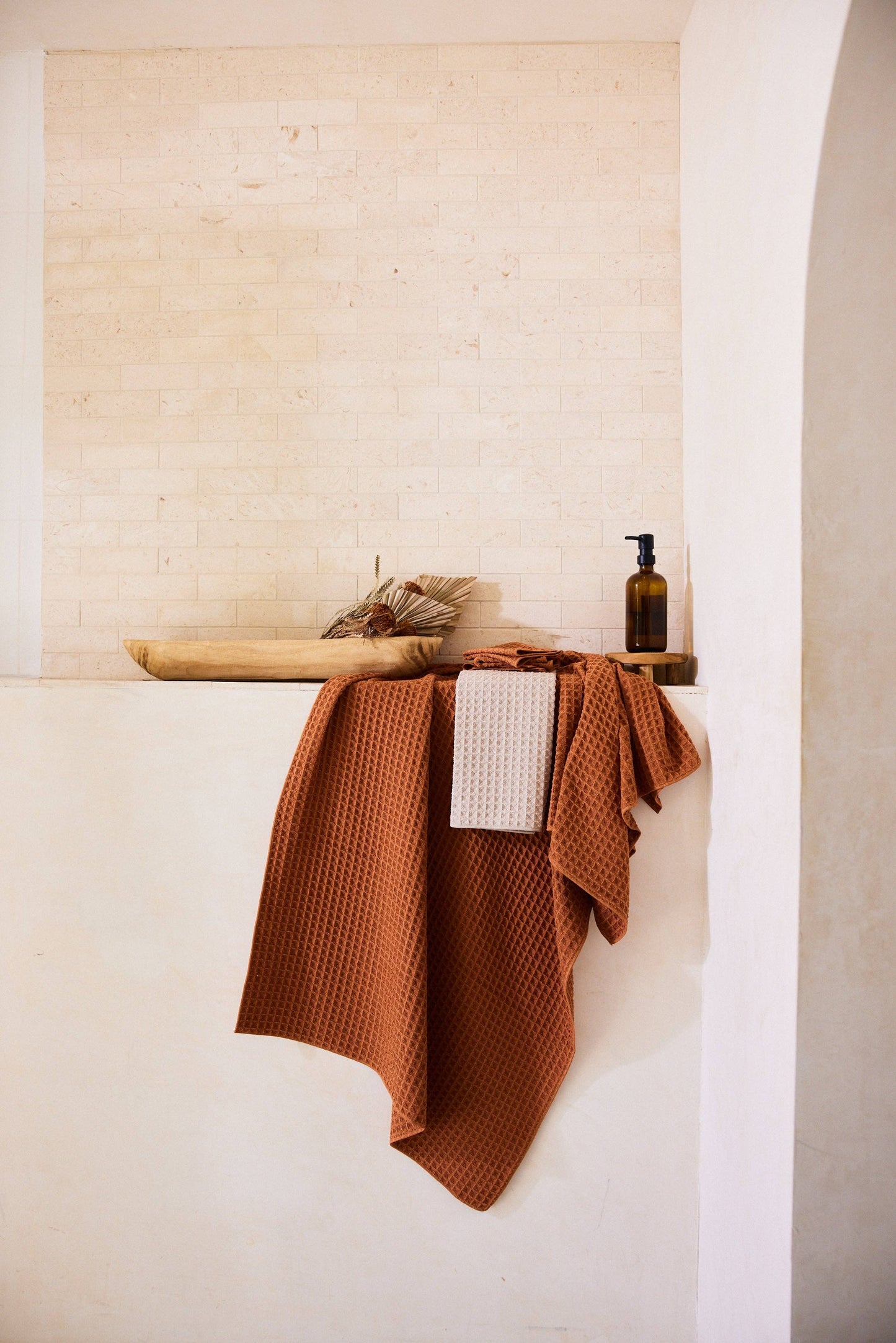 Clay Waffle Washcloth Set - Washcloths