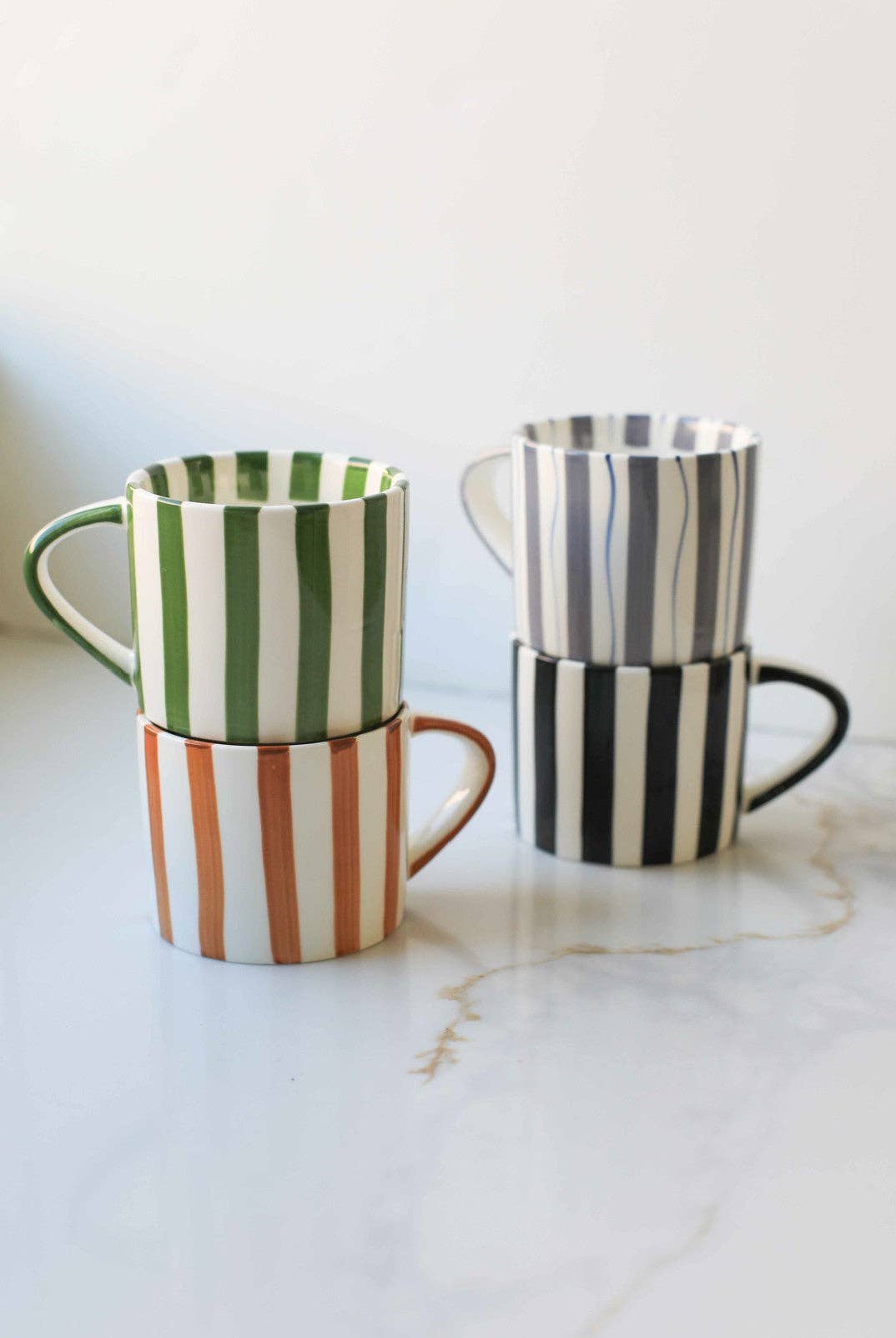 Simple Striped Mugs -
