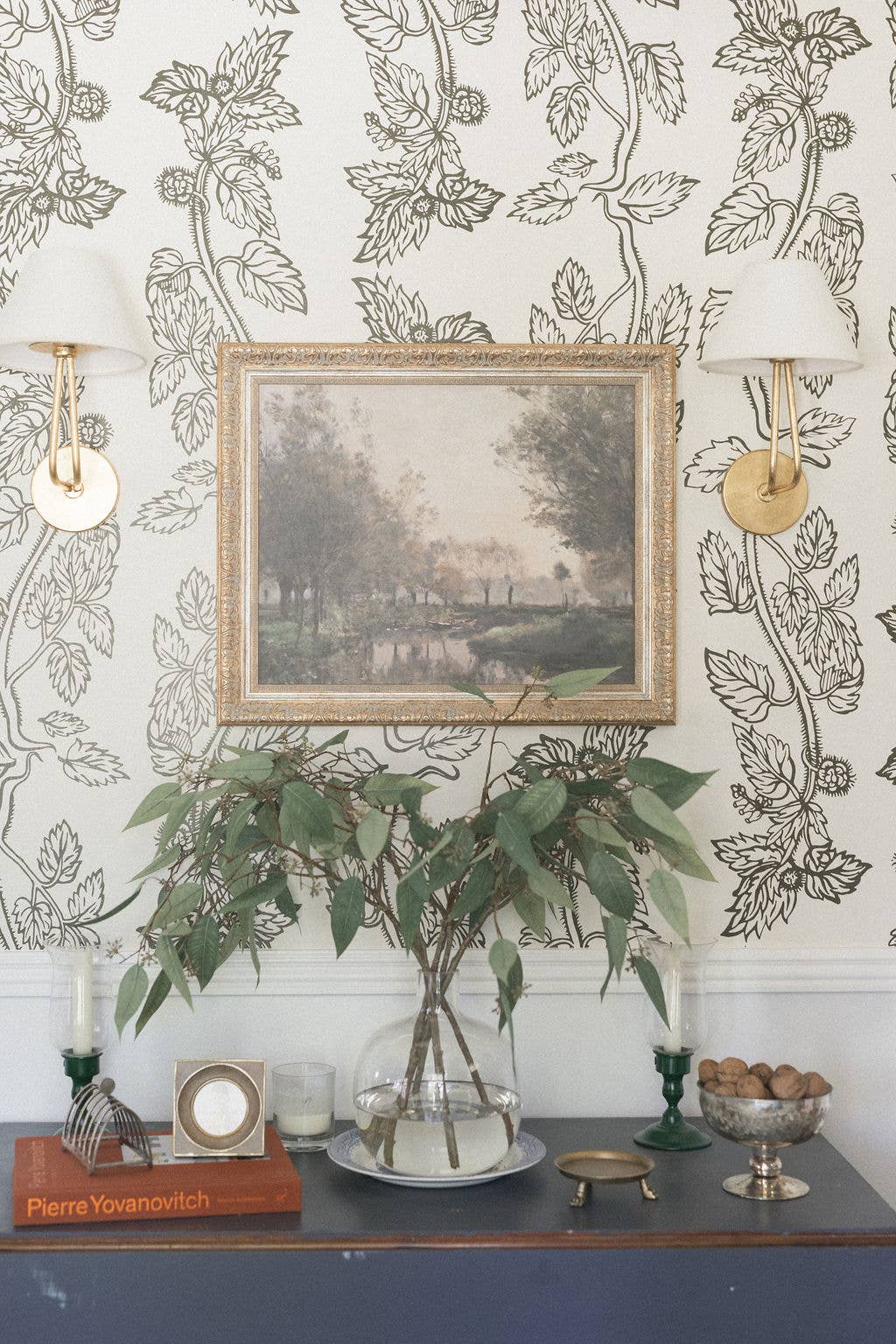 The Creek Framed Antique Art -