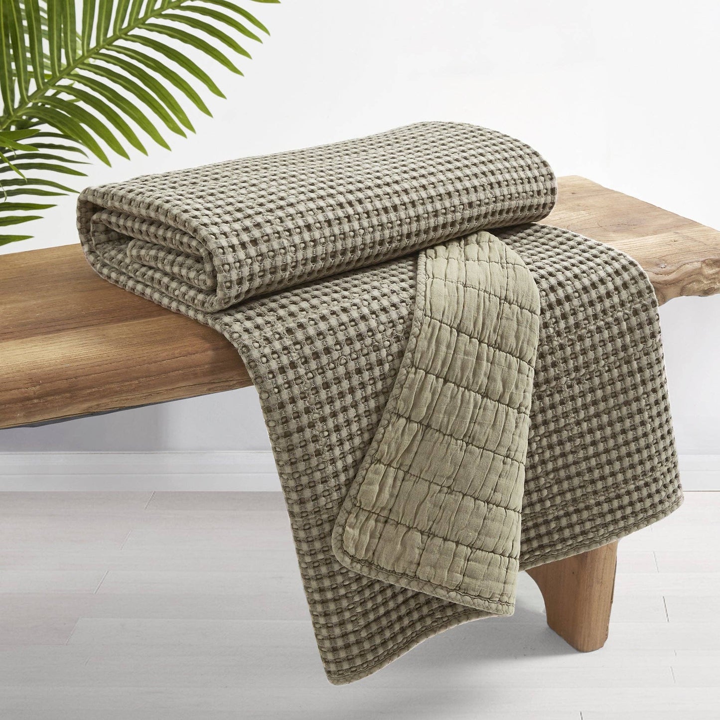 Mills Waffle Quilted Throw - Blankets