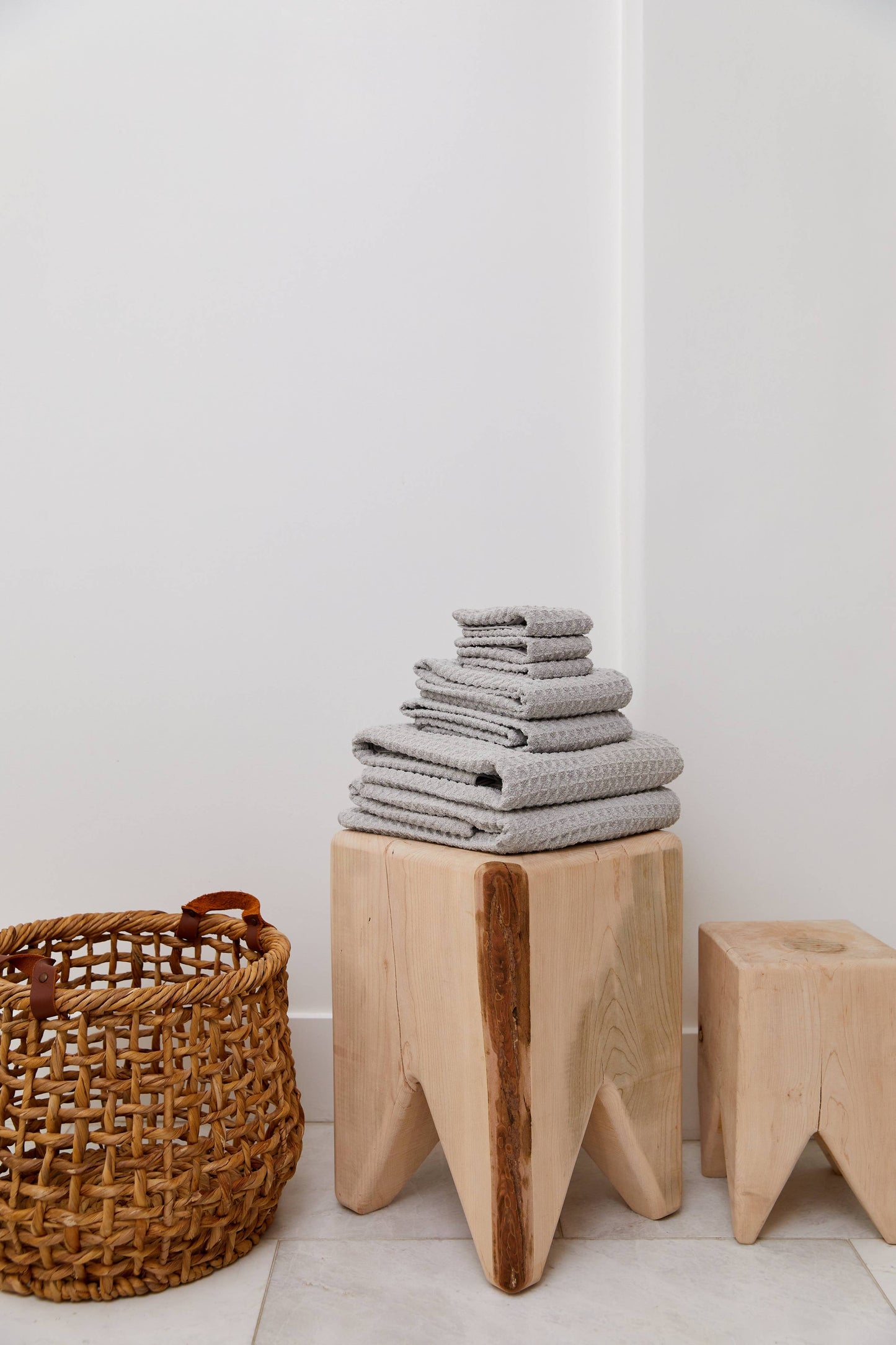 Stone Waffle Washcloth Set - Washcloths