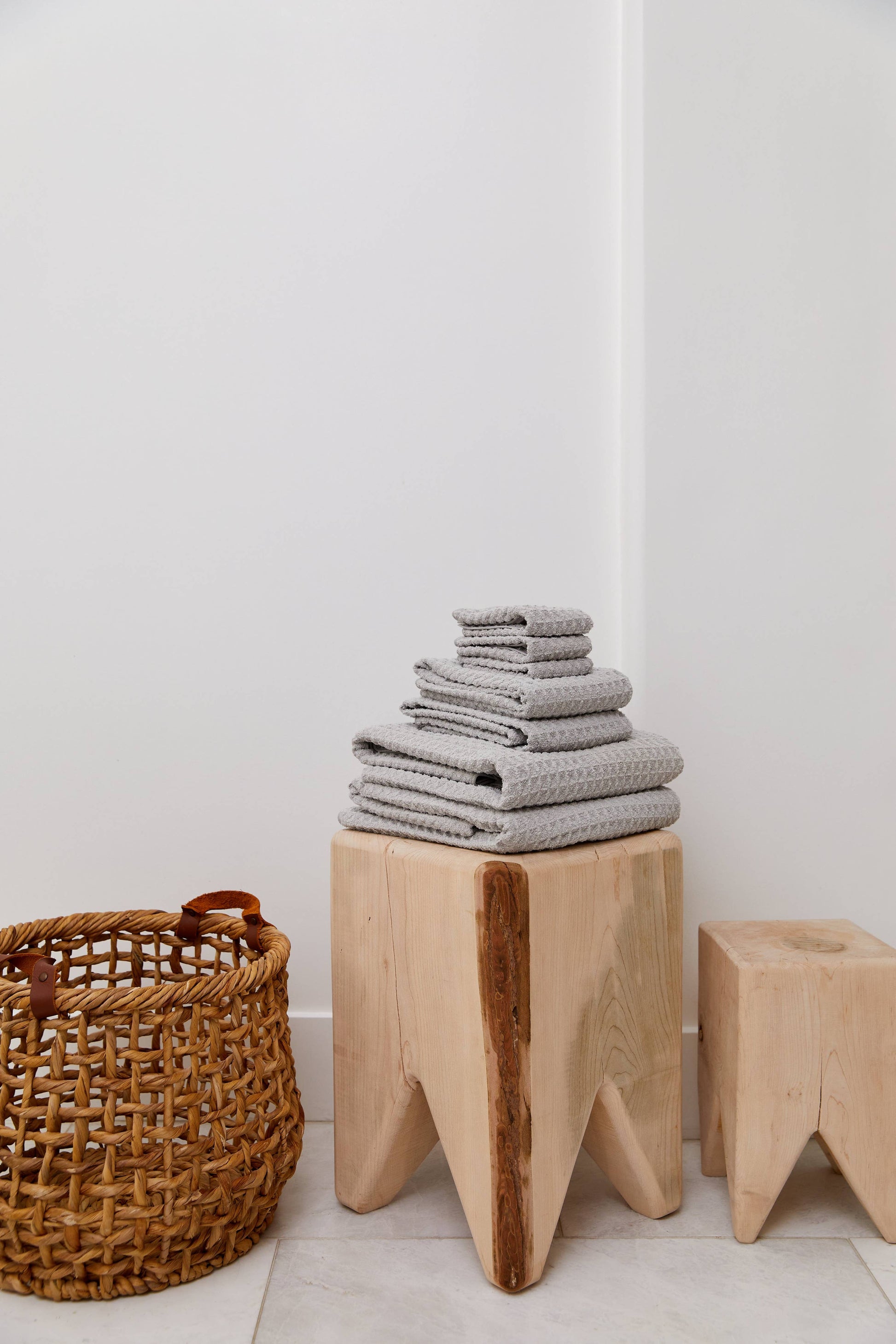 Stone Waffle Washcloth Set - Washcloths