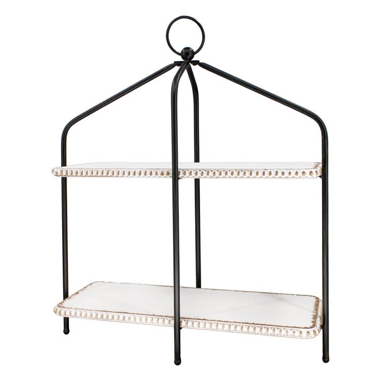 Black Framed Double Table Shelf -