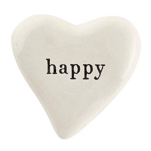 Ceramic Heart - Happy -