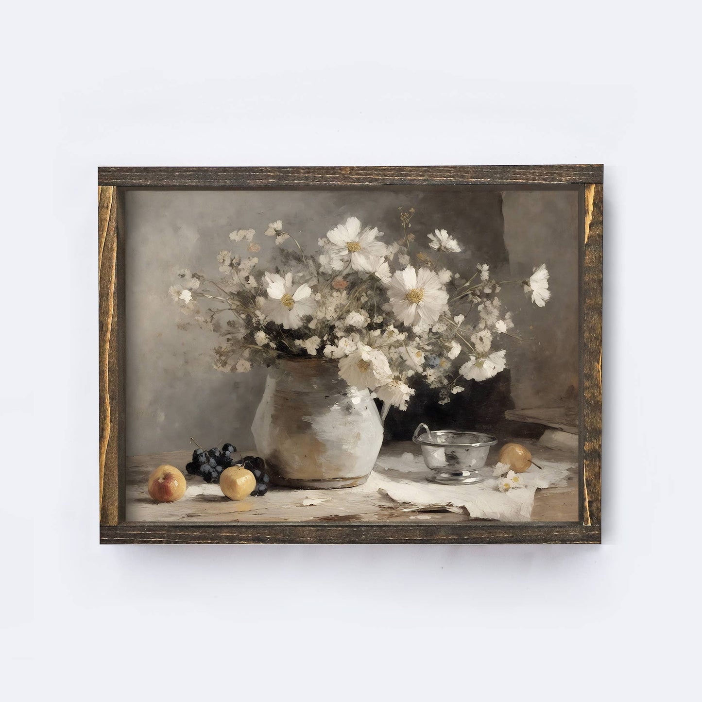 Vintage Flower Fruit Still Life Print Framed Wall Art A239 -
