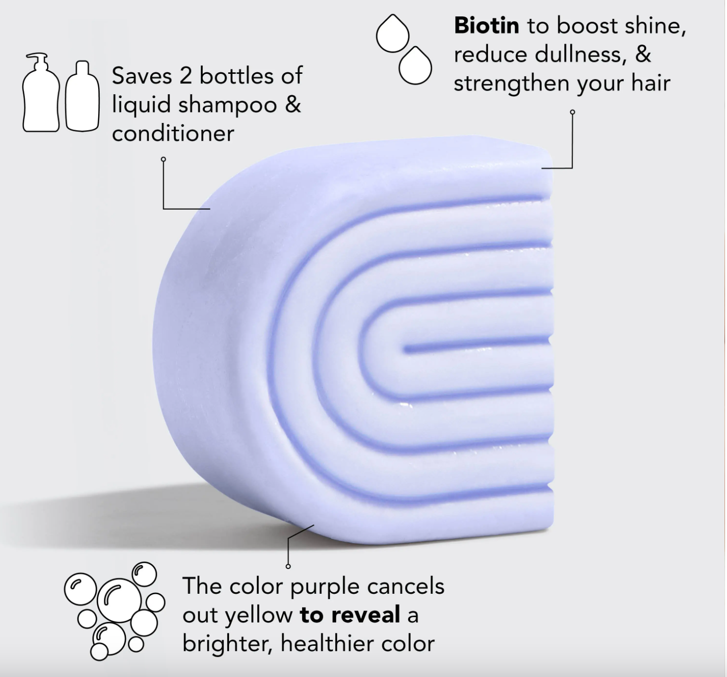 Purple Toning Conditioner Bar for Color-Treated & Grey Hair -