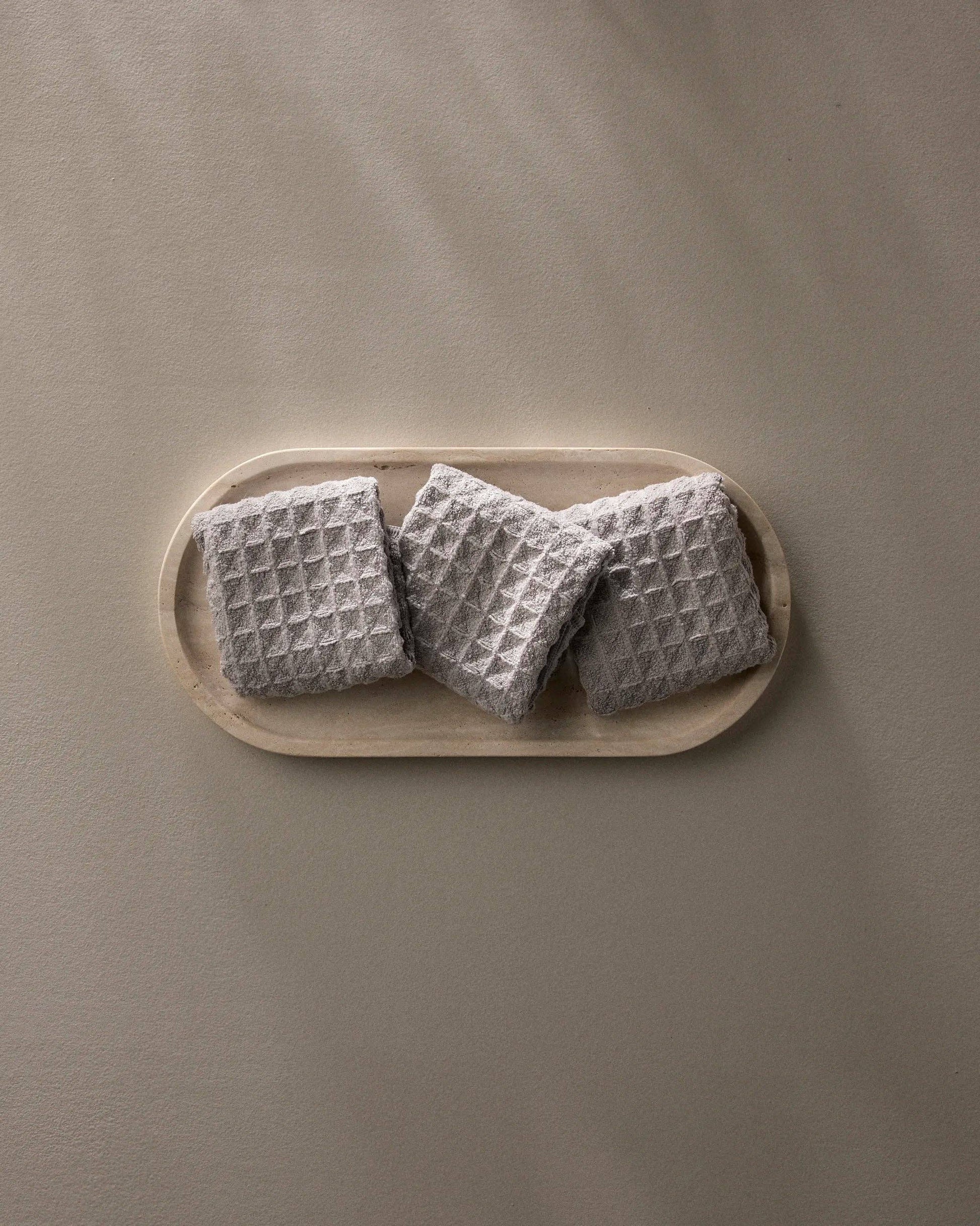 Stone Waffle Washcloth Set - Washcloths