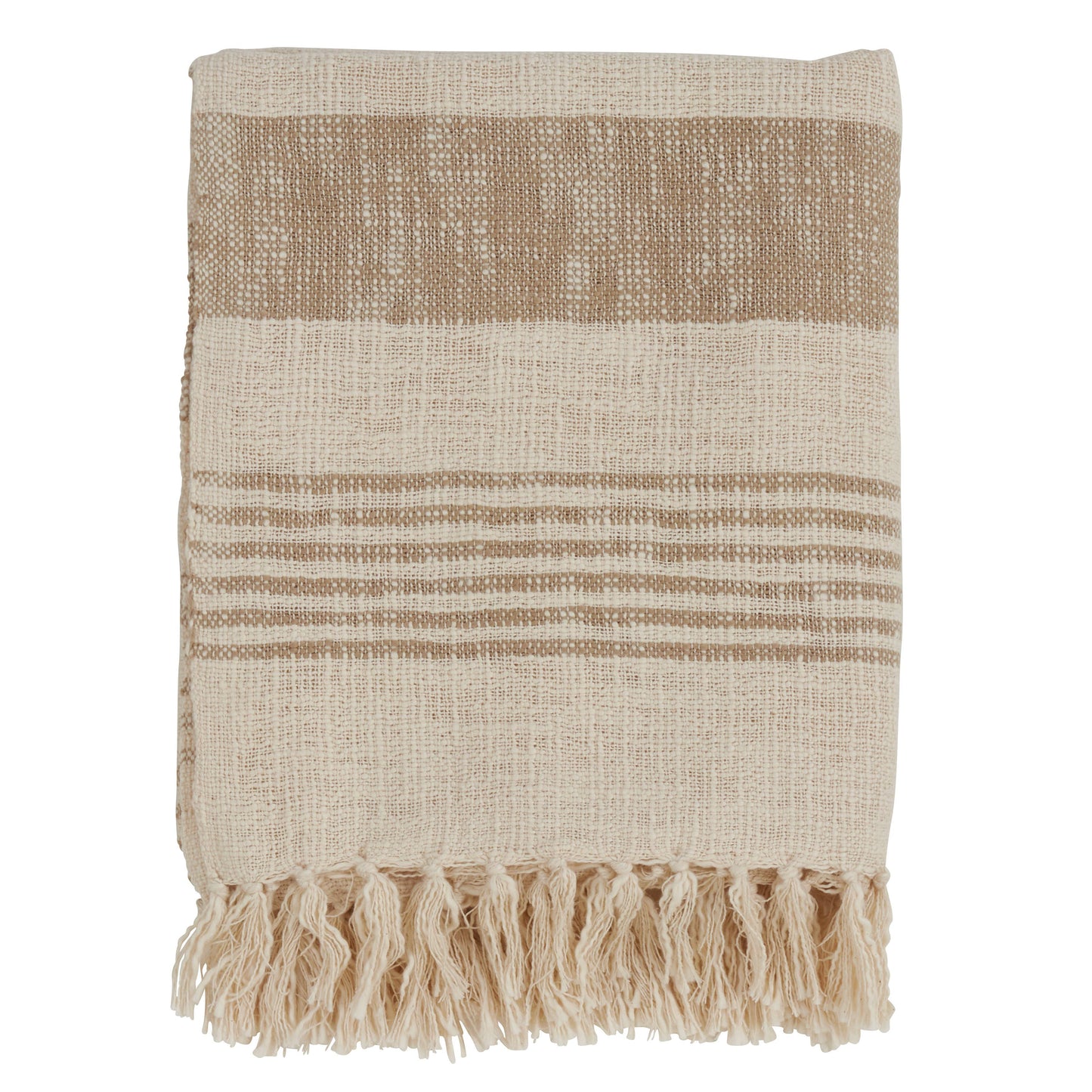 Striped + Tasseled Throw -