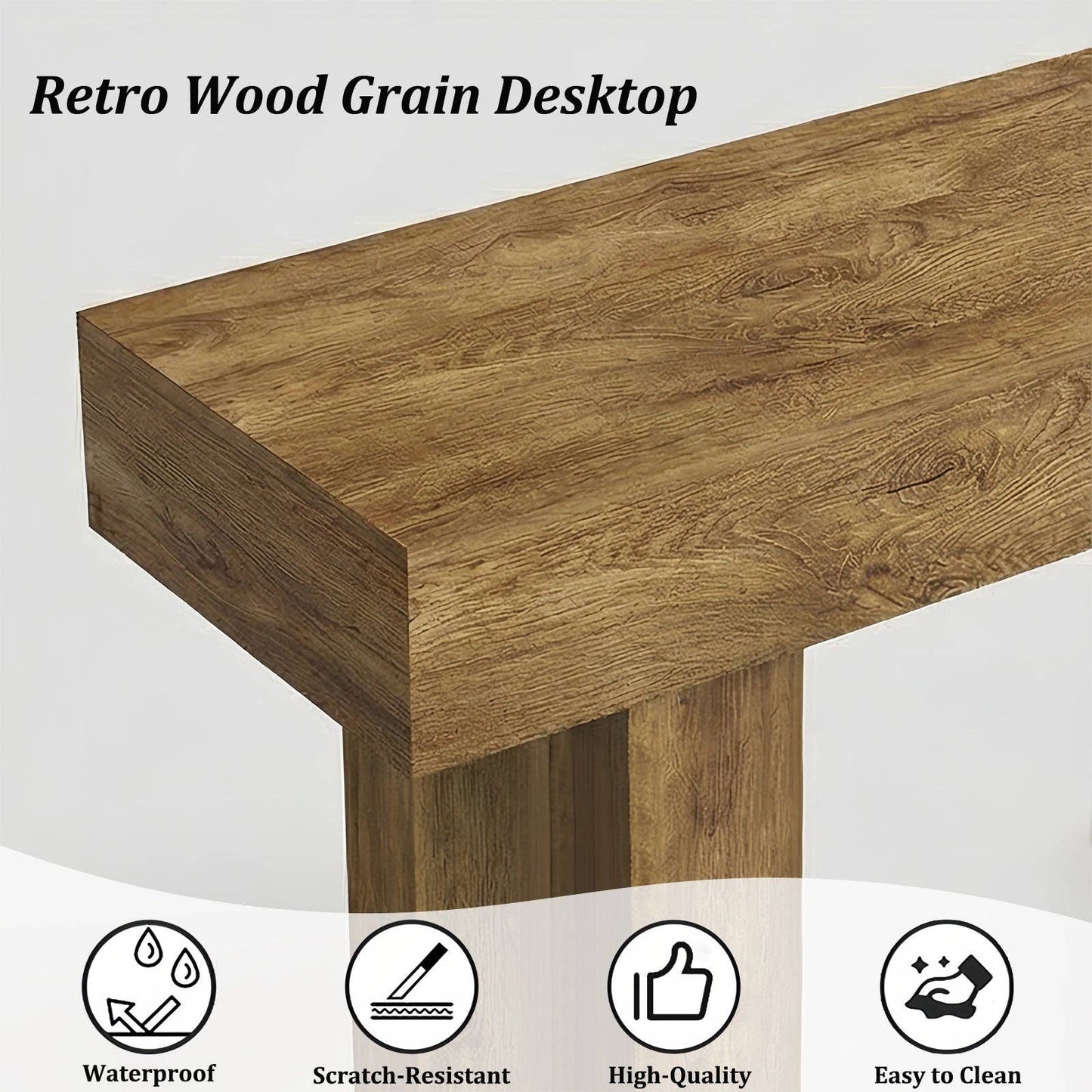 63'' Long Console Table, Farmhouse Entryway Table with Storage, Native Wood Grain Tree Scars, Wooden Rectangular Sofa Table Behind Couch for Entrance, Hallway, Living Room, Foyer (Natural Wood) -