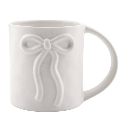 Wide Handle Bow Mug - Ivory -