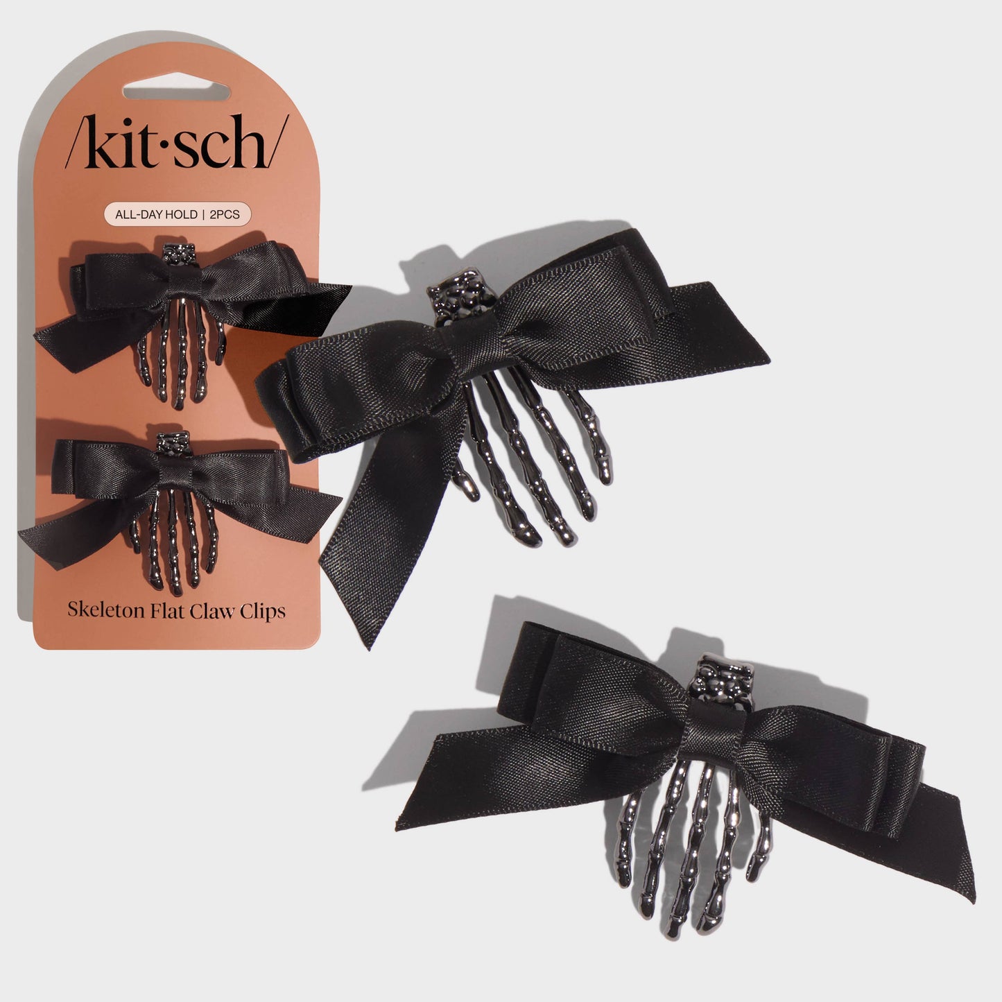 Skeleton Flat Claw Clips 2pc Set -