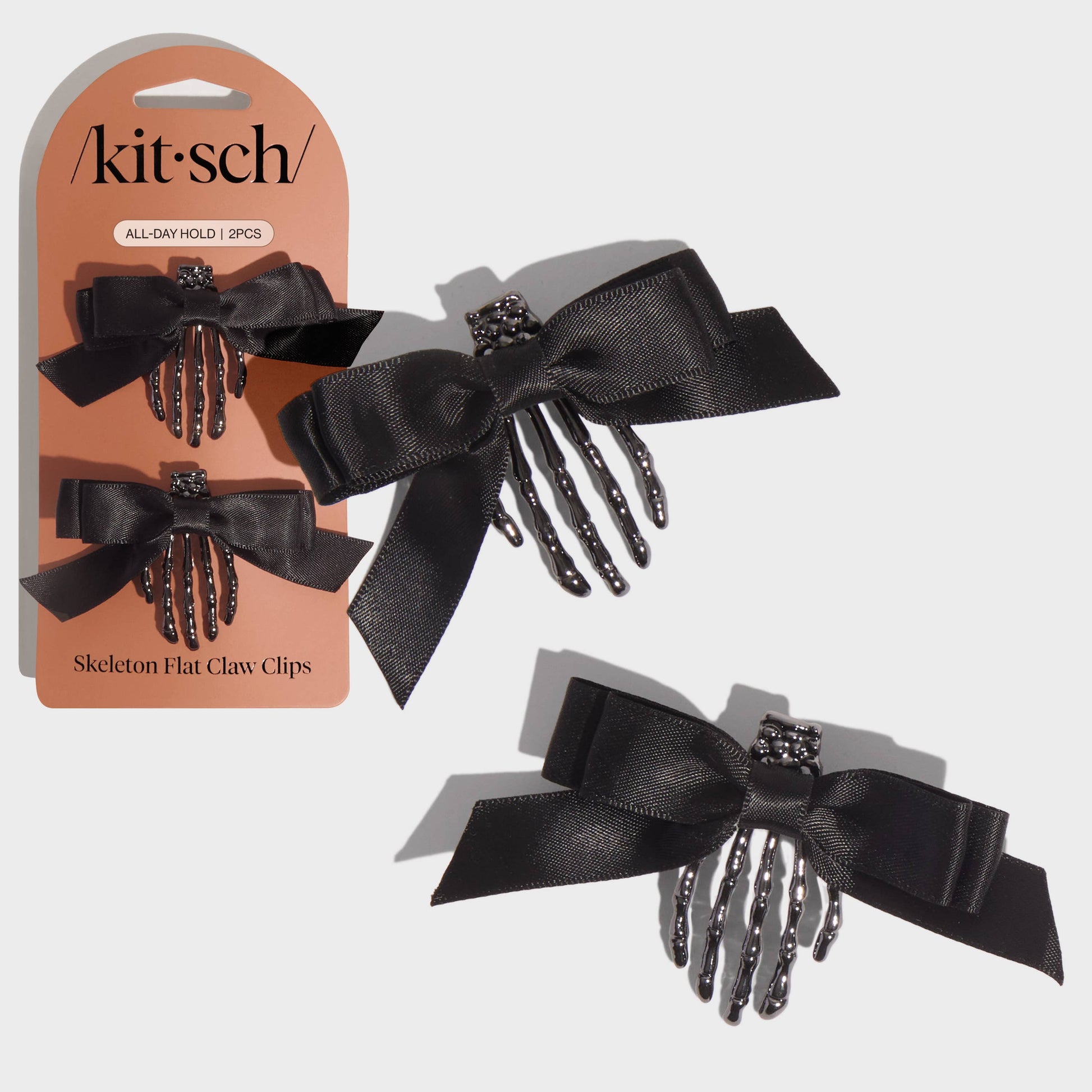 Skeleton Flat Claw Clips 2pc Set -