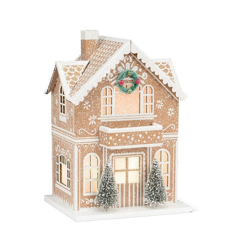 Medium LED Light Gingerbread House -