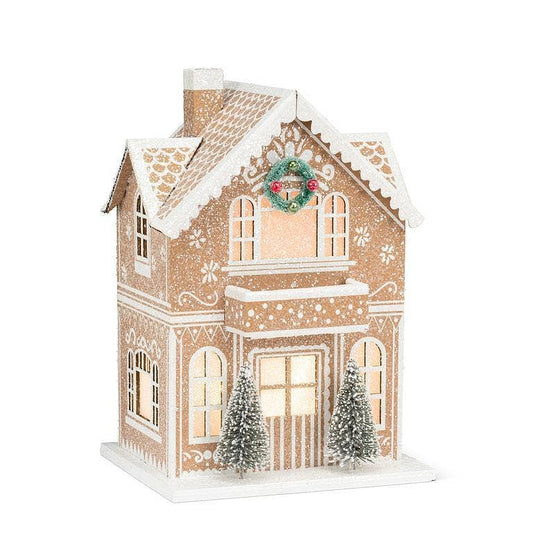Medium LED Light Gingerbread House -