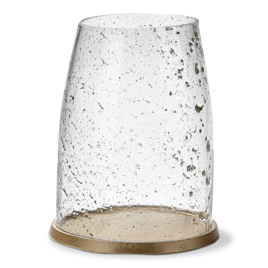 Pebble Hurricane Large Clear Glass Everyday, Summer - Candle Holders