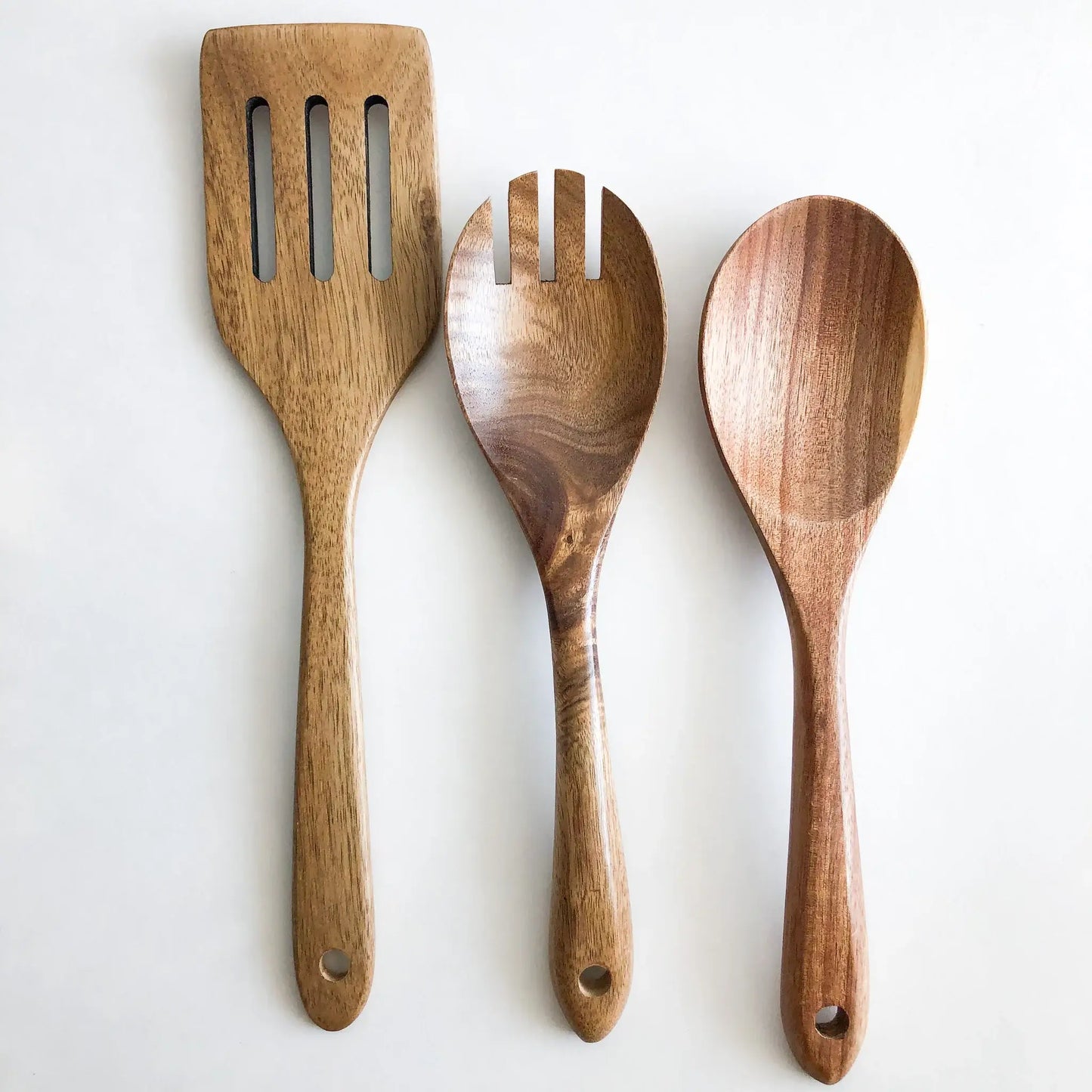 Natural Acacia Wood Kitchen Utensil Set -