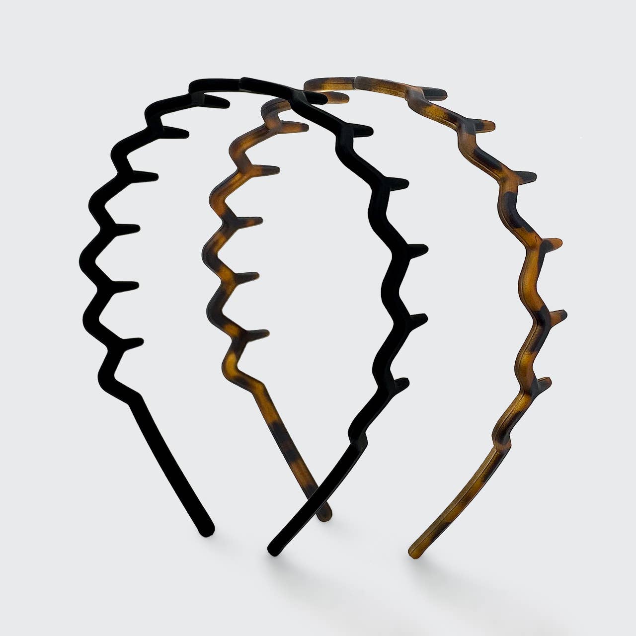 Zig Zag Headband 2pc - Black & Tort -