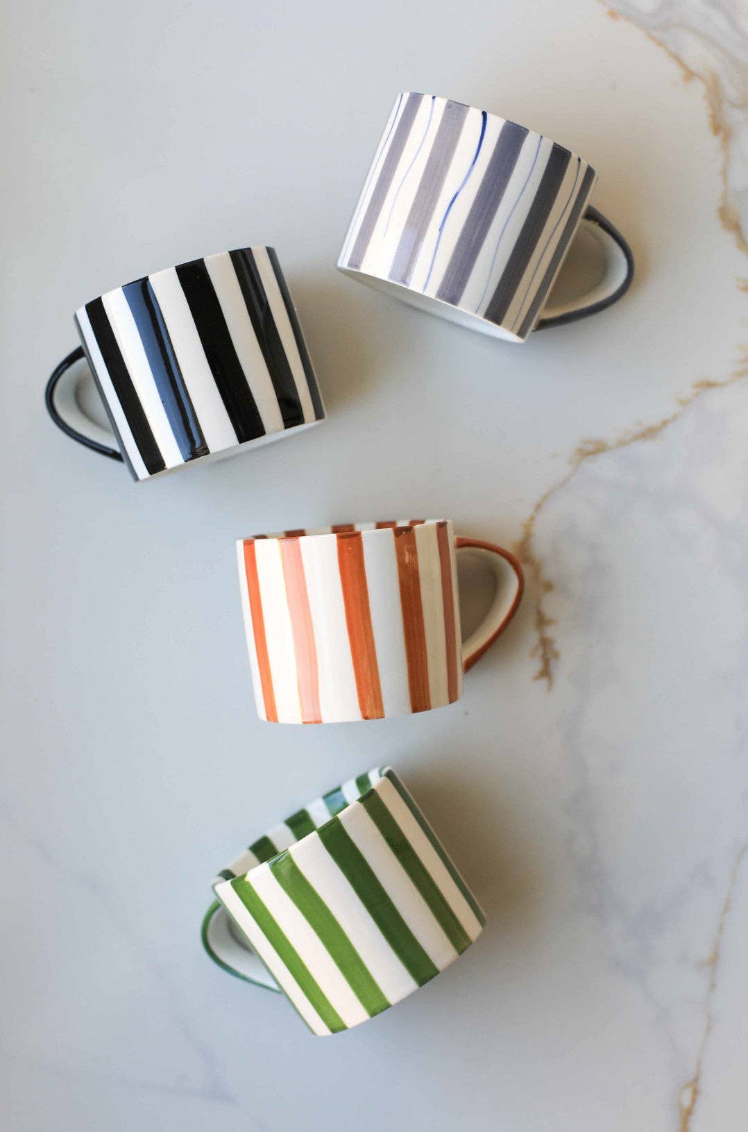Simple Striped Mugs -