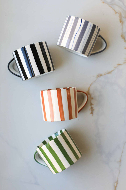 Simple Striped Mugs -