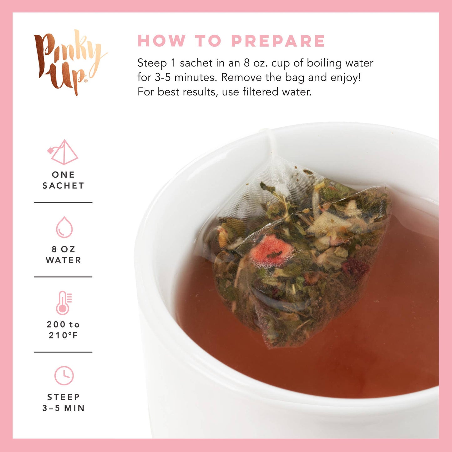 Strawberry Mint Herbal Tea 15 Sachets -